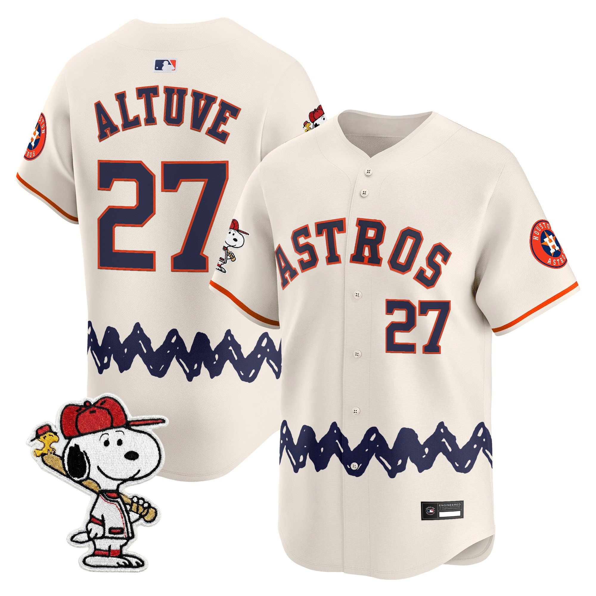 Men's Houston Astros x Peanuts Vapor Premier Limited Jersey - Stitched - Image 52