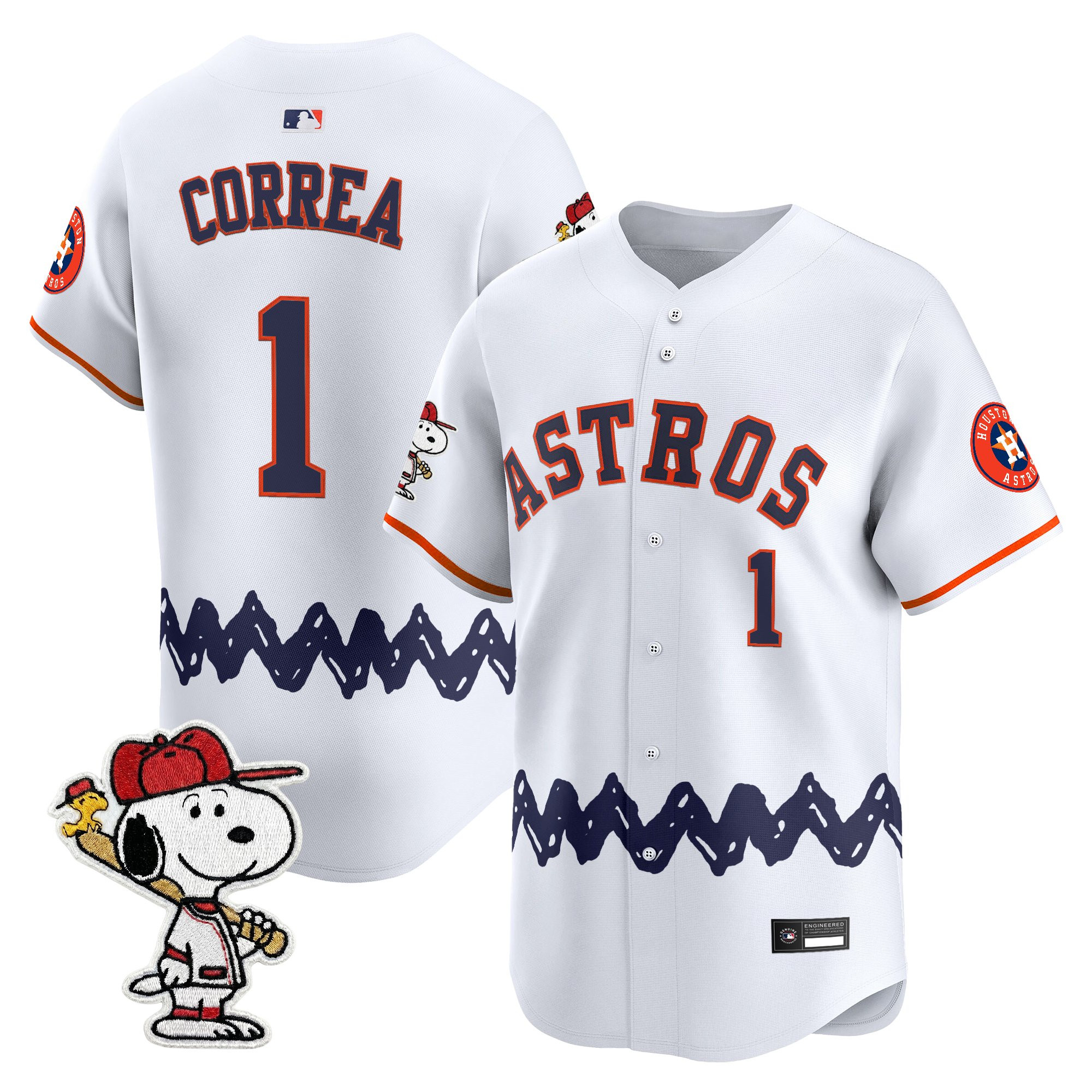 Men's Houston Astros x Peanuts Vapor Premier Limited Jersey - Stitched - Image 23