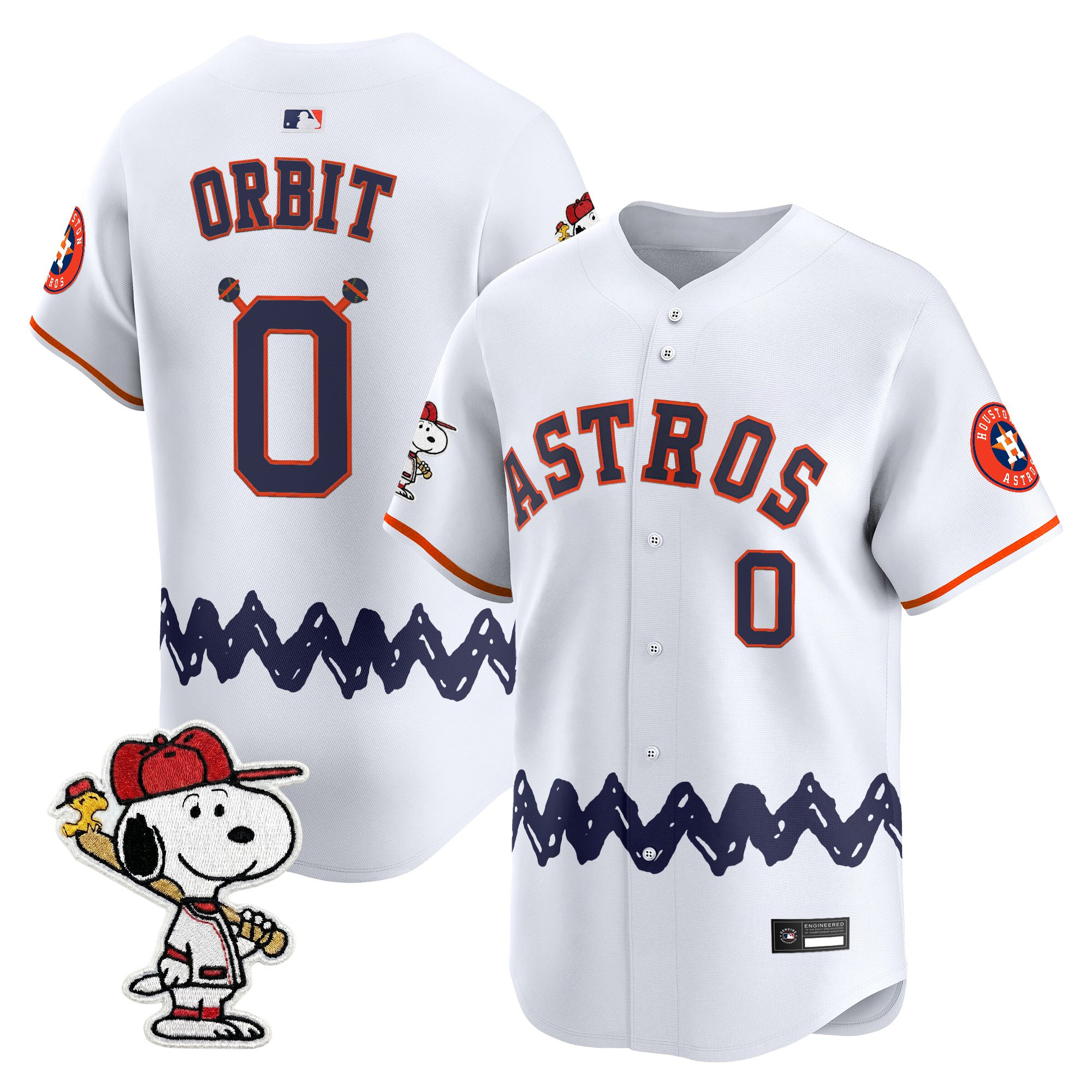 Men's Houston Astros x Peanuts Vapor Premier Limited Jersey - Stitched - Image 21