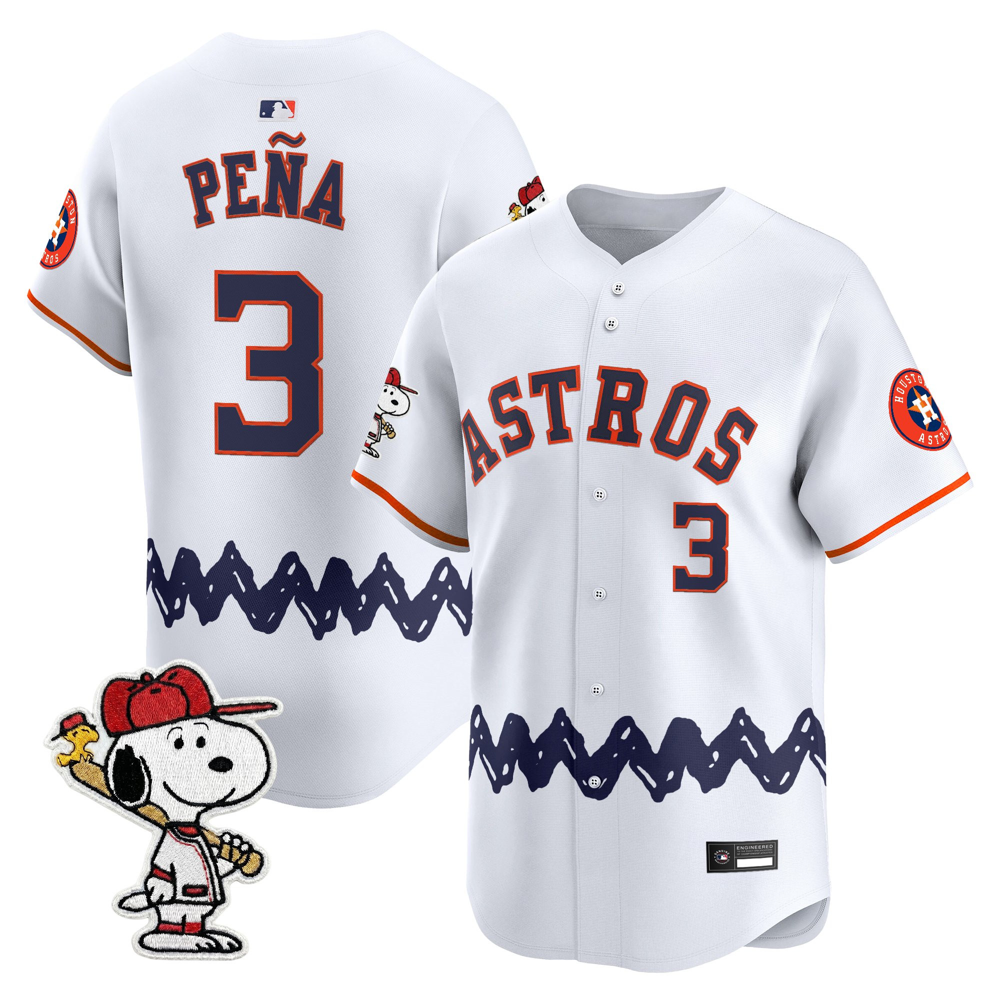 Men's Houston Astros x Peanuts Vapor Premier Limited Jersey - Stitched - Image 19