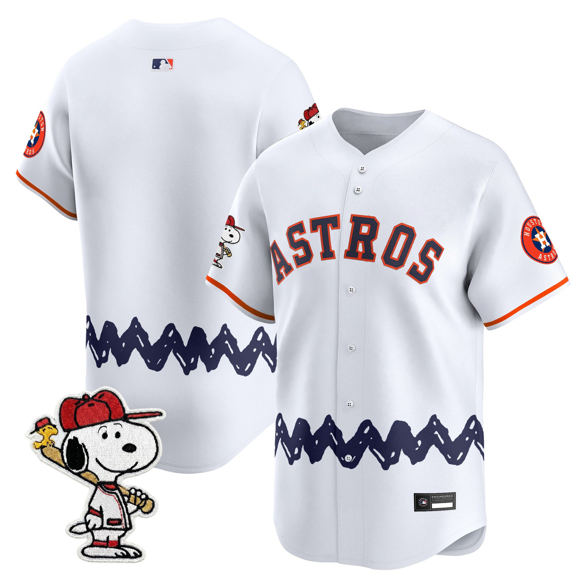 Men's Houston Astros x Peanuts Vapor Premier Limited Jersey - Stitched - Image 24