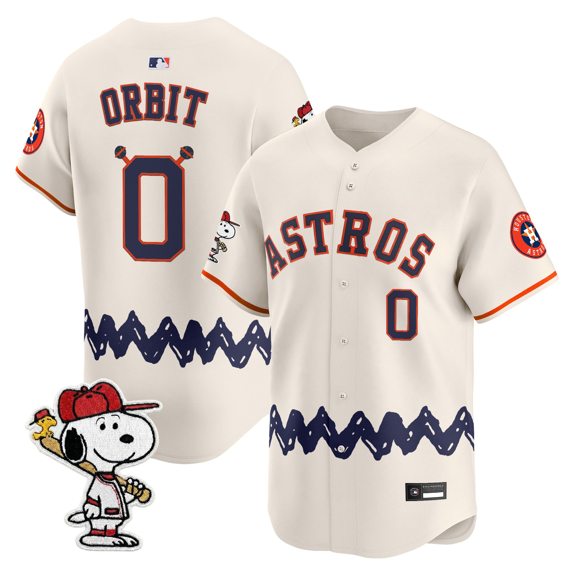 Men's Houston Astros x Peanuts Vapor Premier Limited Jersey - Stitched - Image 57