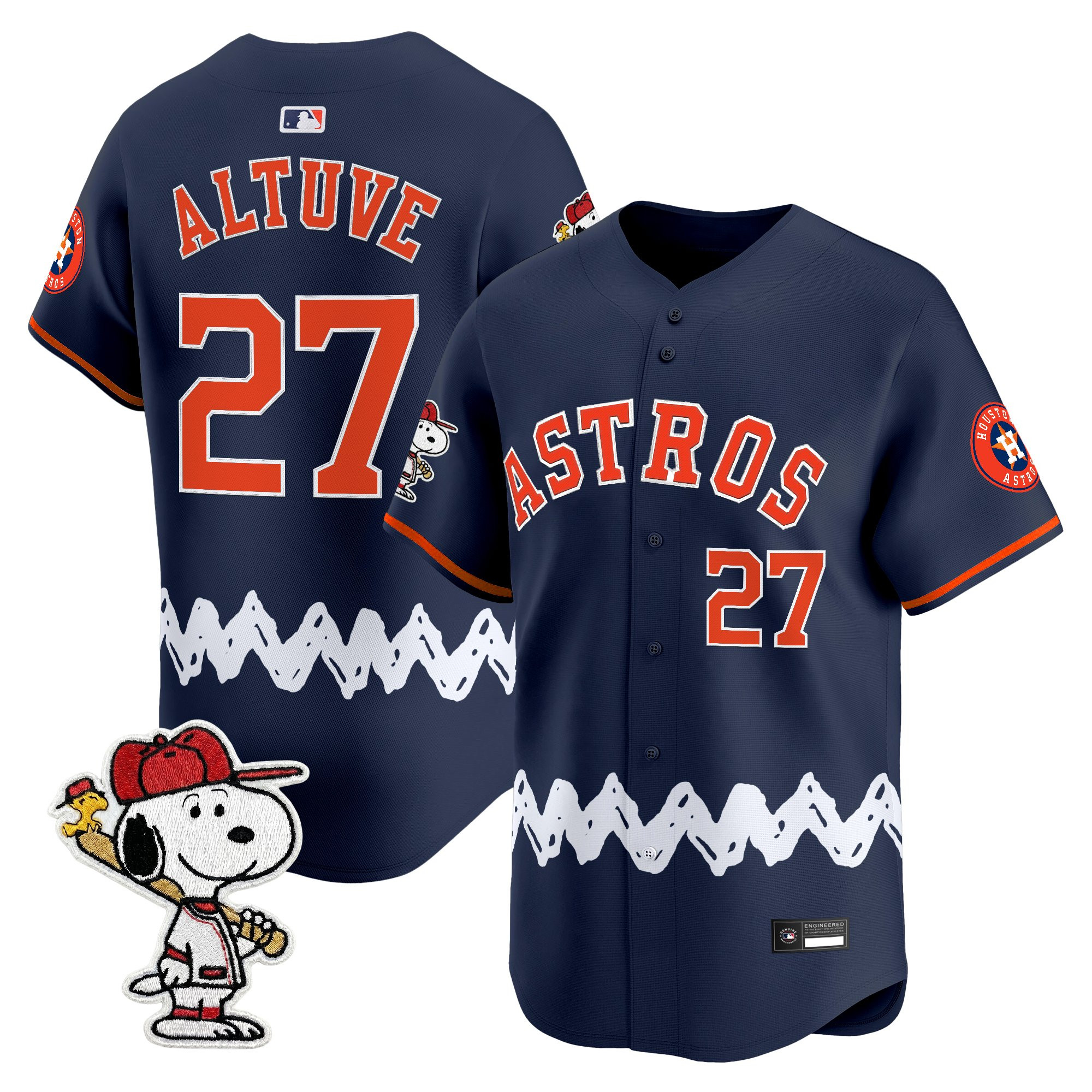 Men's Houston Astros x Peanuts Vapor Premier Limited Jersey - Stitched - Image 40
