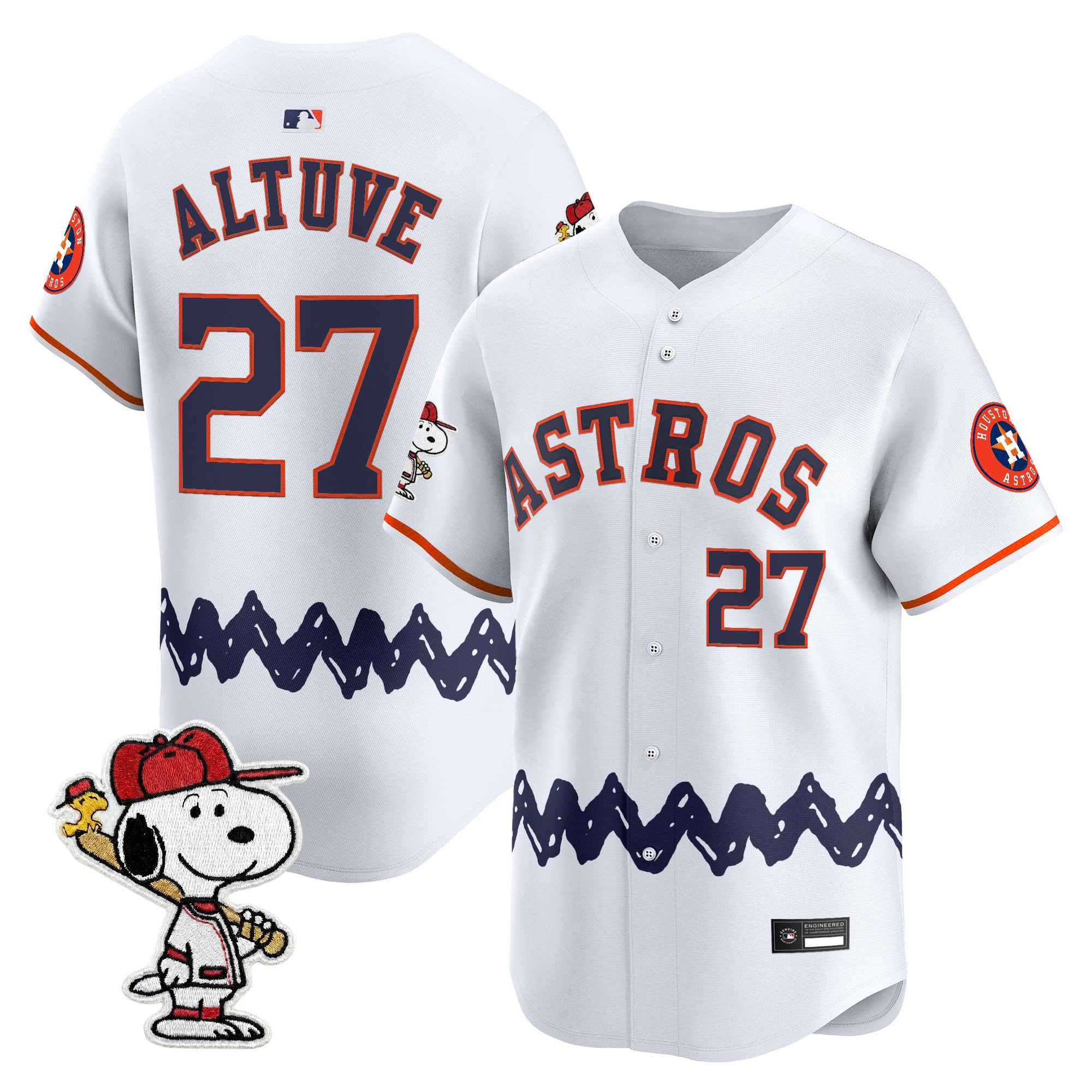 Men's Houston Astros x Peanuts Vapor Premier Limited Jersey - Stitched - Image 16