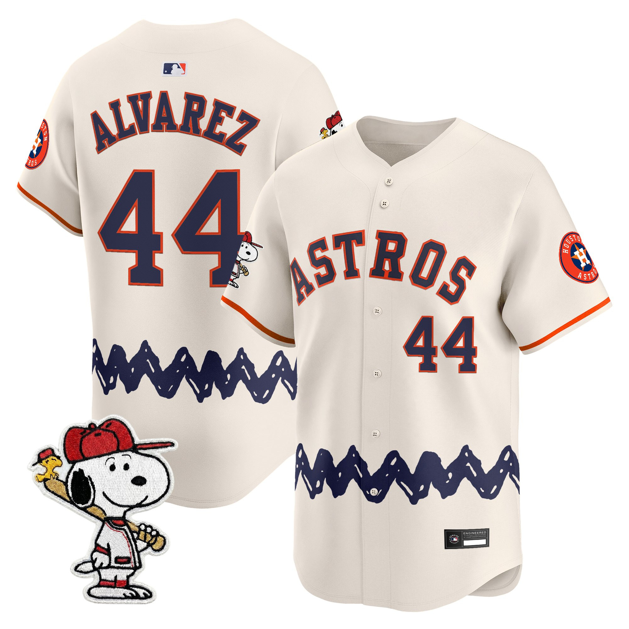 Men's Houston Astros x Peanuts Vapor Premier Limited Jersey - Stitched - Image 56