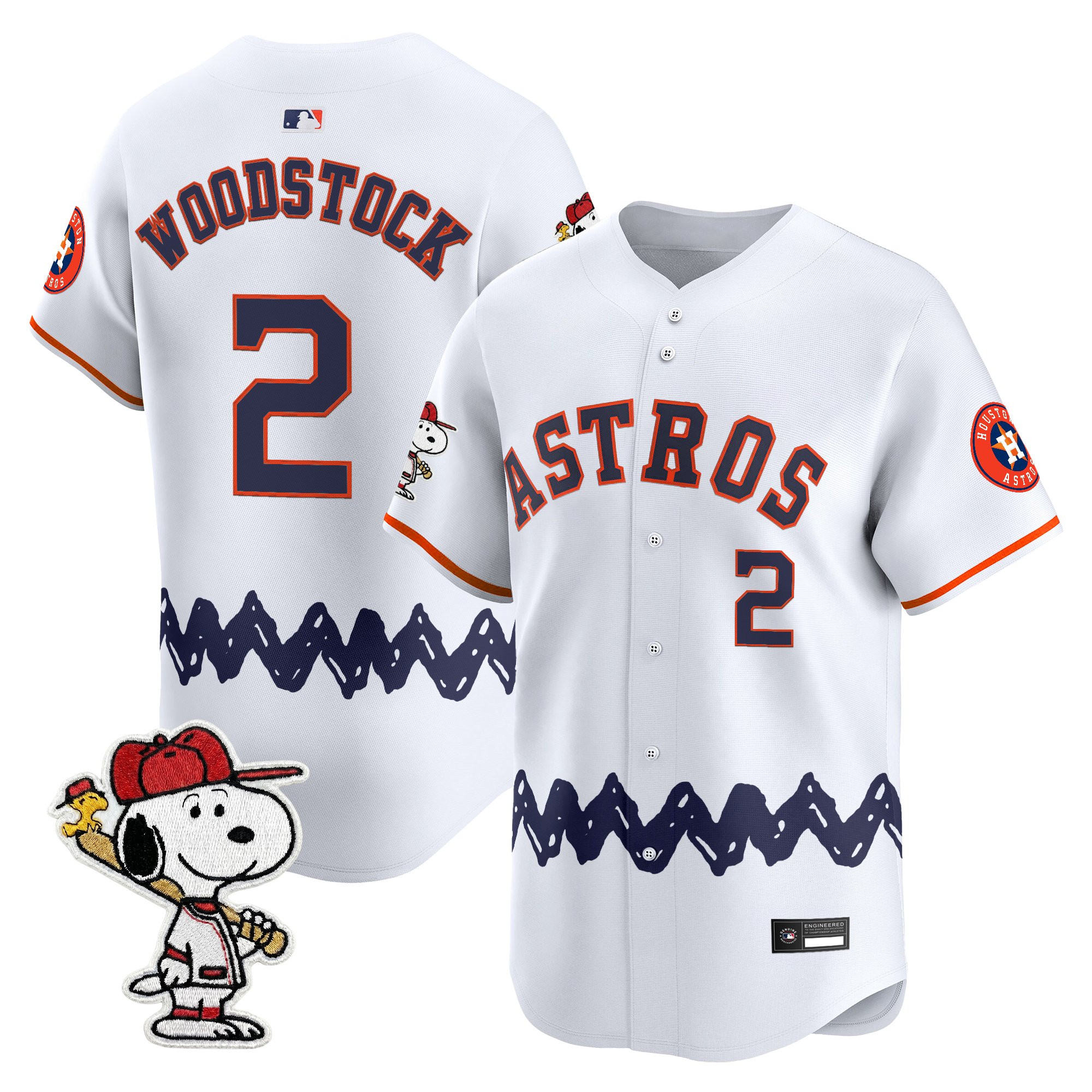 Men's Houston Astros x Peanuts Vapor Premier Limited Jersey - Stitched - Image 15