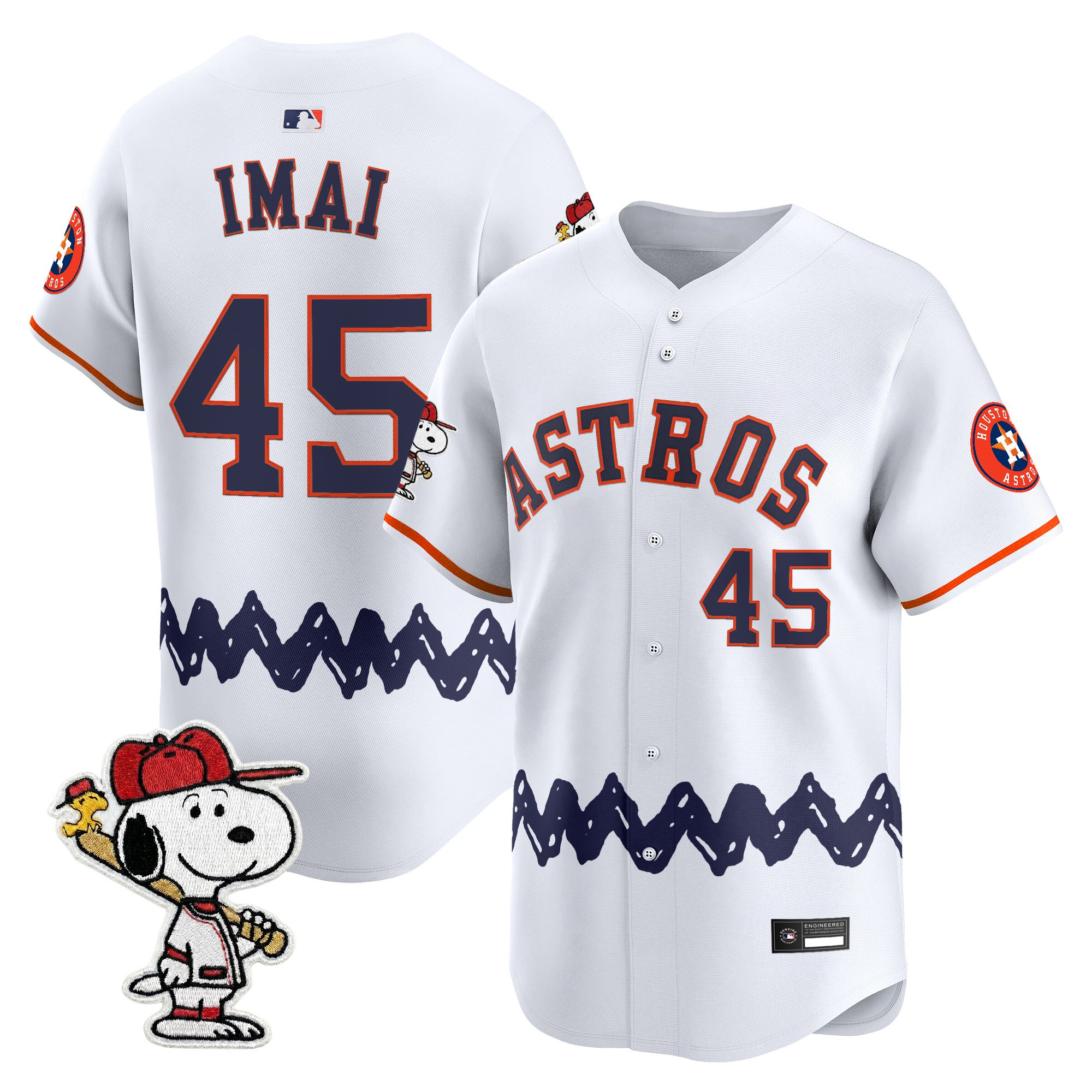 Men's Houston Astros x Peanuts Vapor Premier Limited Jersey - Stitched - Image 18