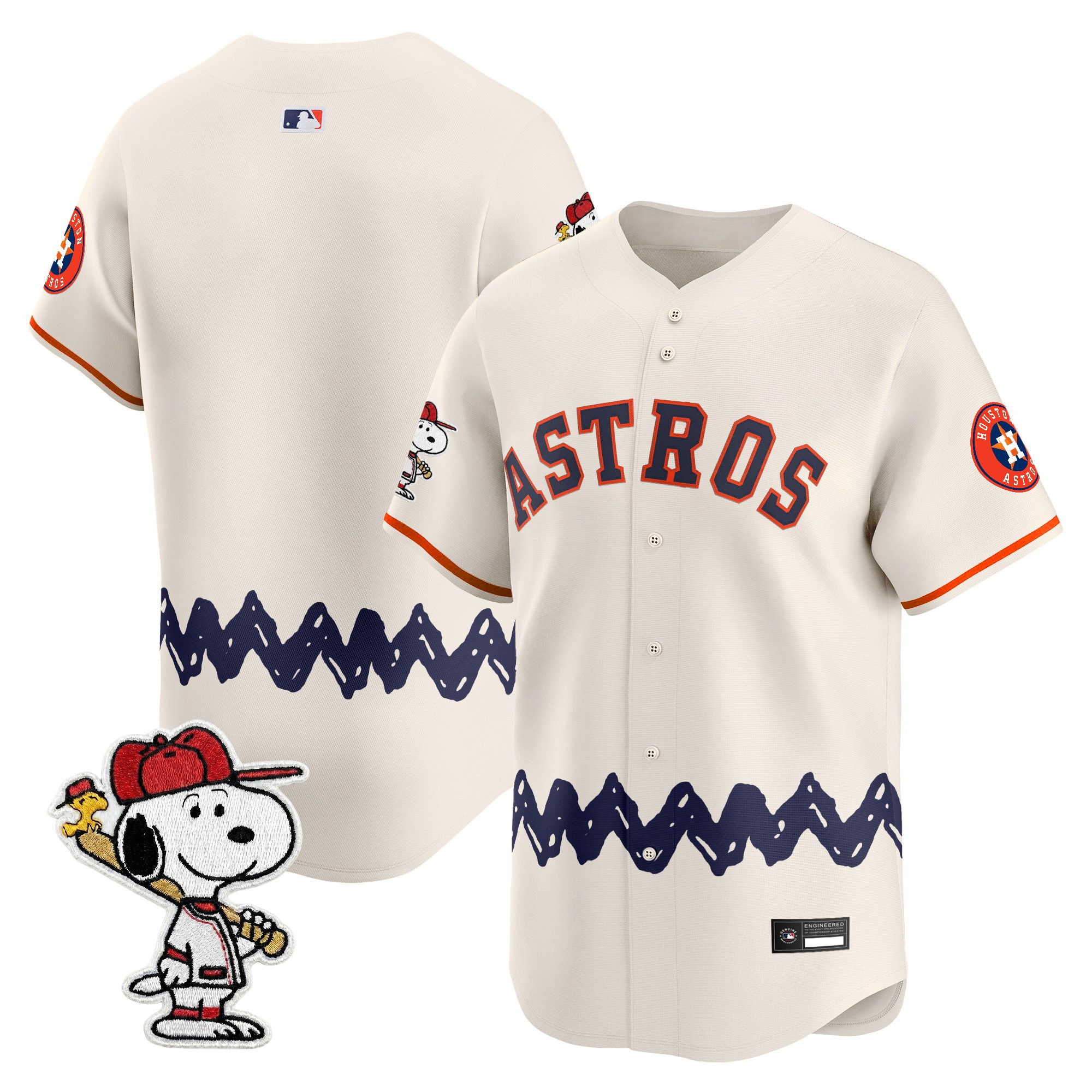 Men's Houston Astros x Peanuts Vapor Premier Limited Jersey - Stitched - Image 60