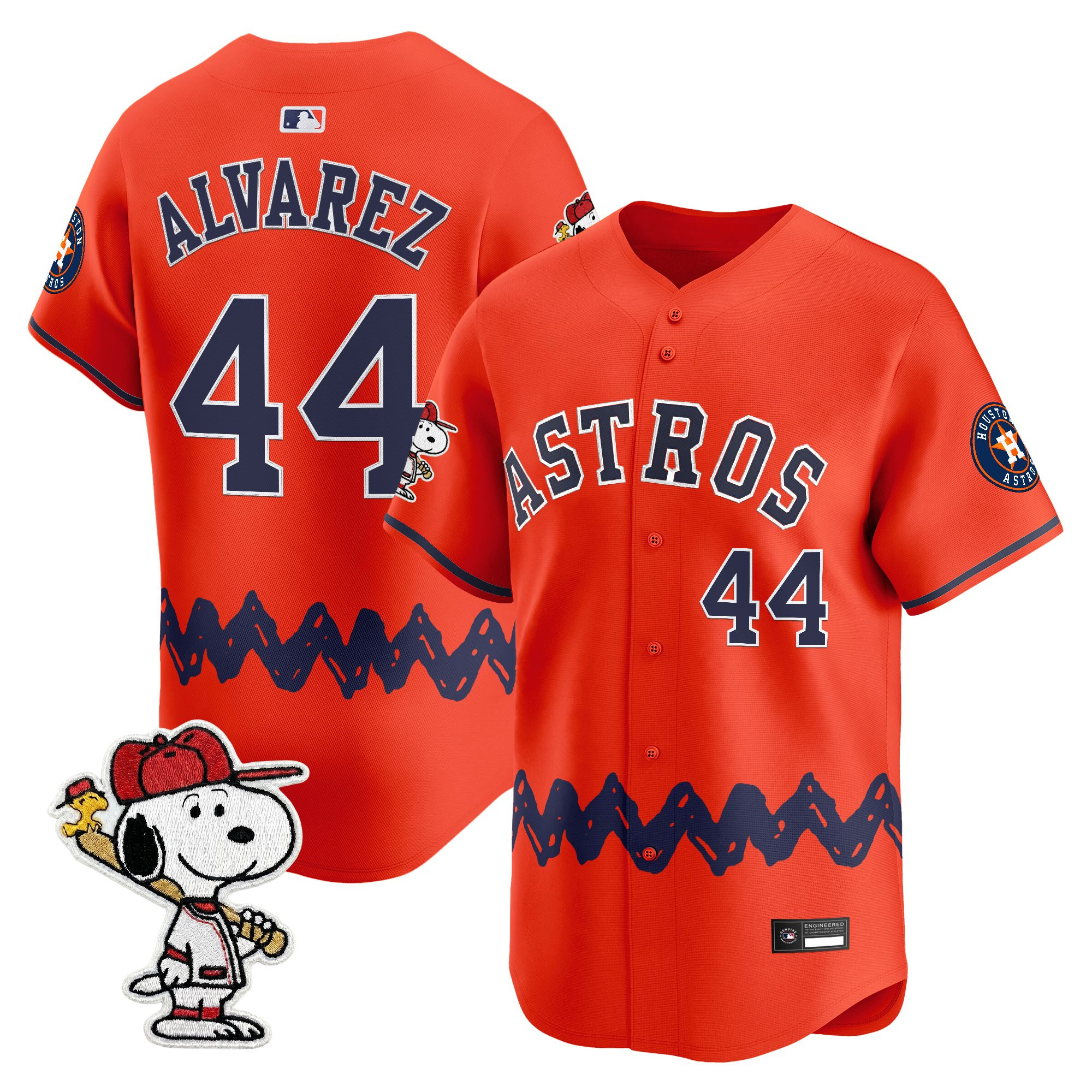 Men's Houston Astros x Peanuts Vapor Premier Limited Jersey - Stitched - Image 32