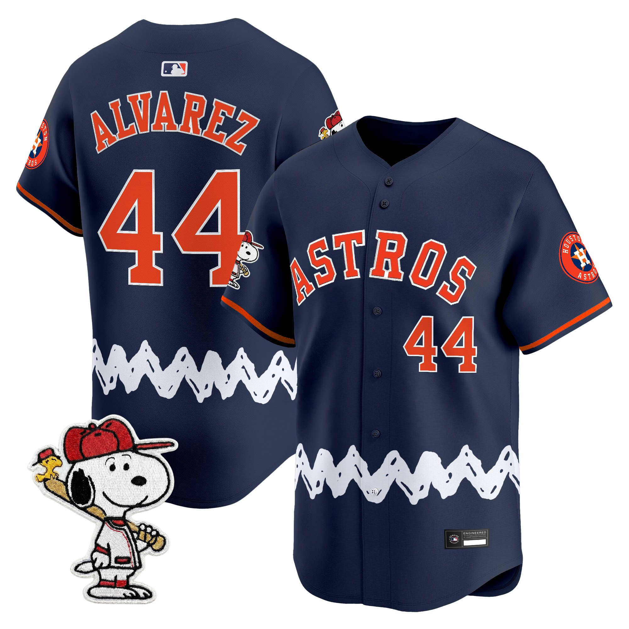Men's Houston Astros x Peanuts Vapor Premier Limited Jersey - Stitched - Image 44