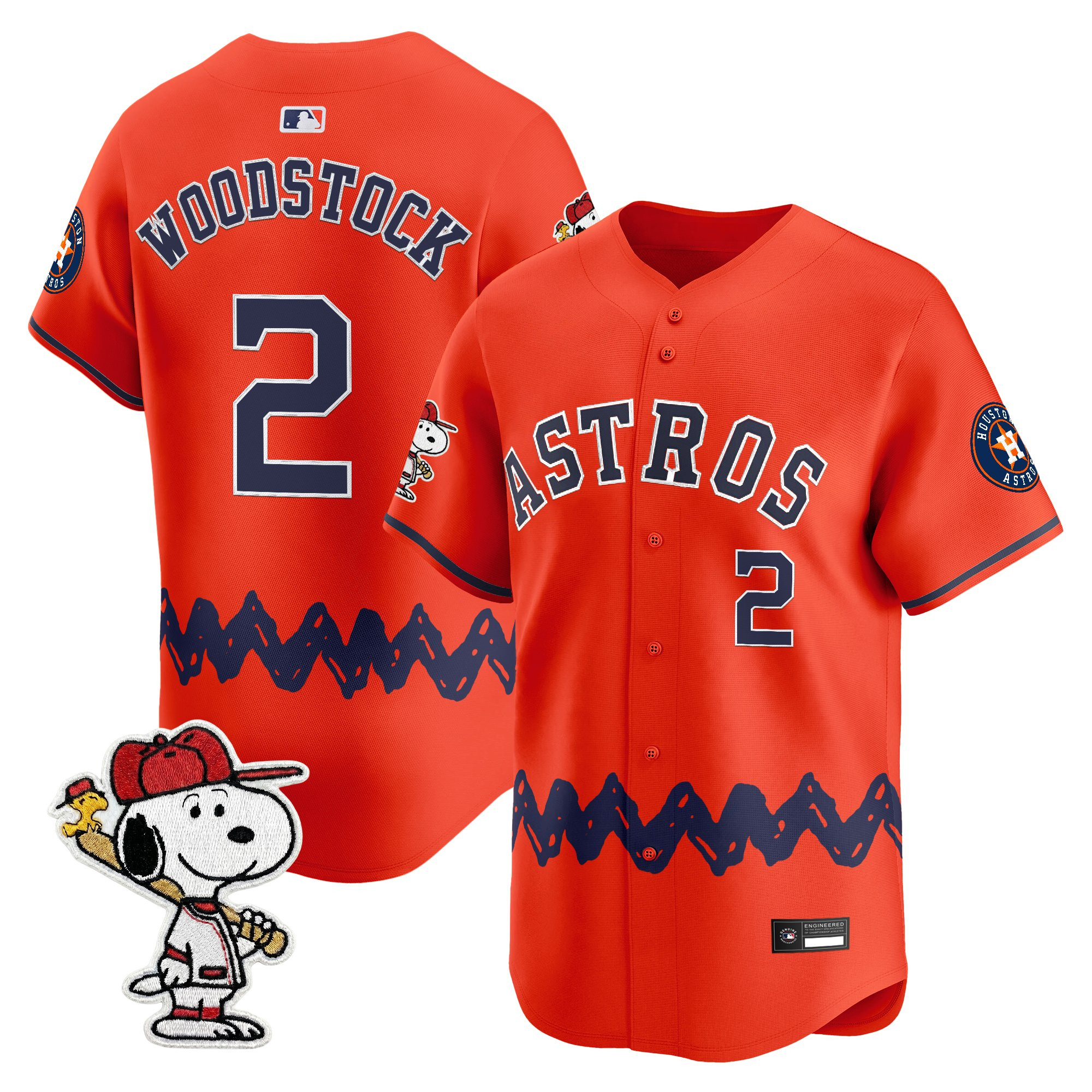 Men's Houston Astros x Peanuts Vapor Premier Limited Jersey - Stitched - Image 27