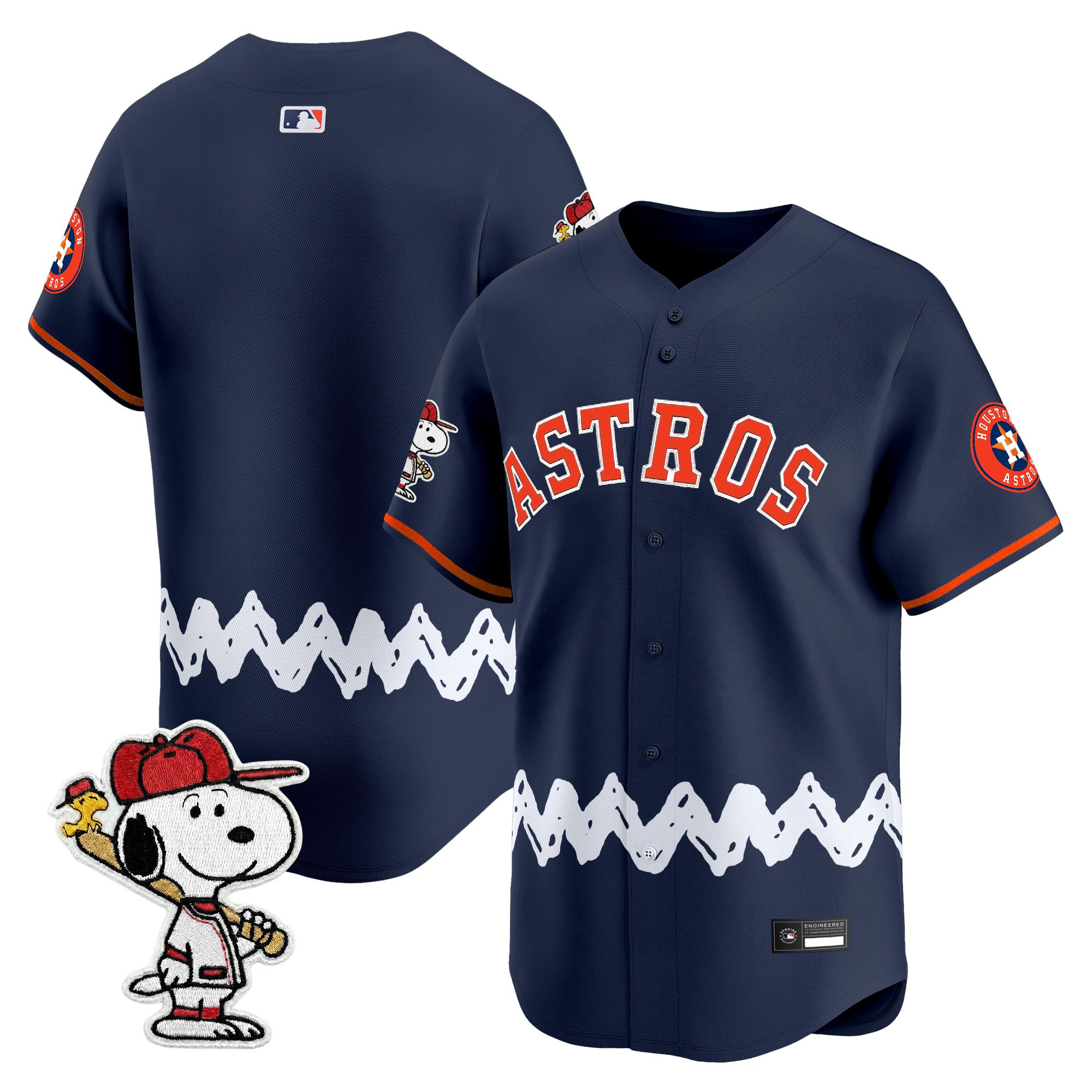 Men's Houston Astros x Peanuts Vapor Premier Limited Jersey - Stitched - Image 48