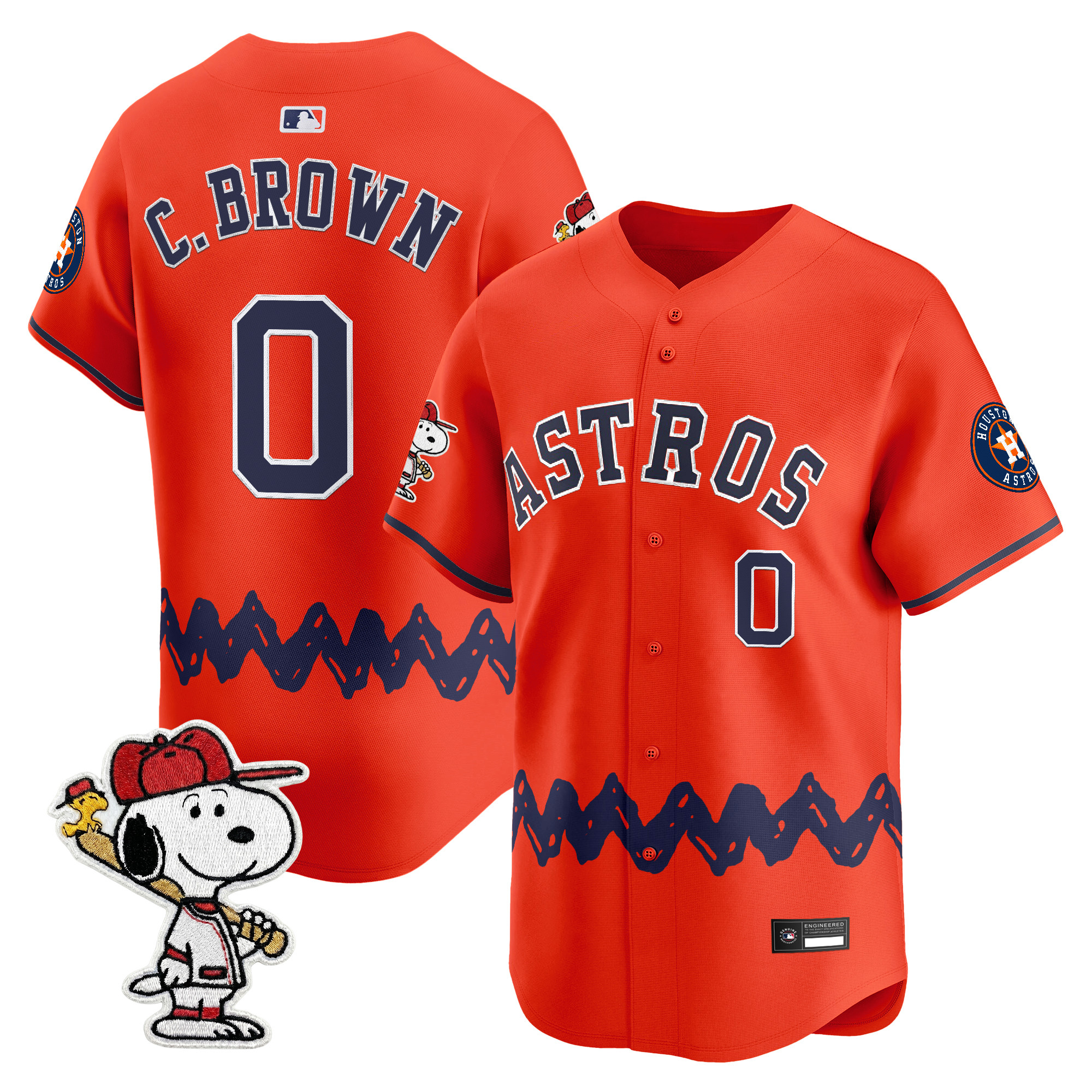 Men's Houston Astros x Peanuts Vapor Premier Limited Jersey - Stitched - Image 26