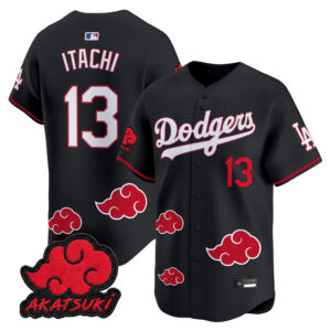Los Angeles Dodgers x Naruto "Akatsuki Edition" Vapor Premier Limited Jersey - Stitched