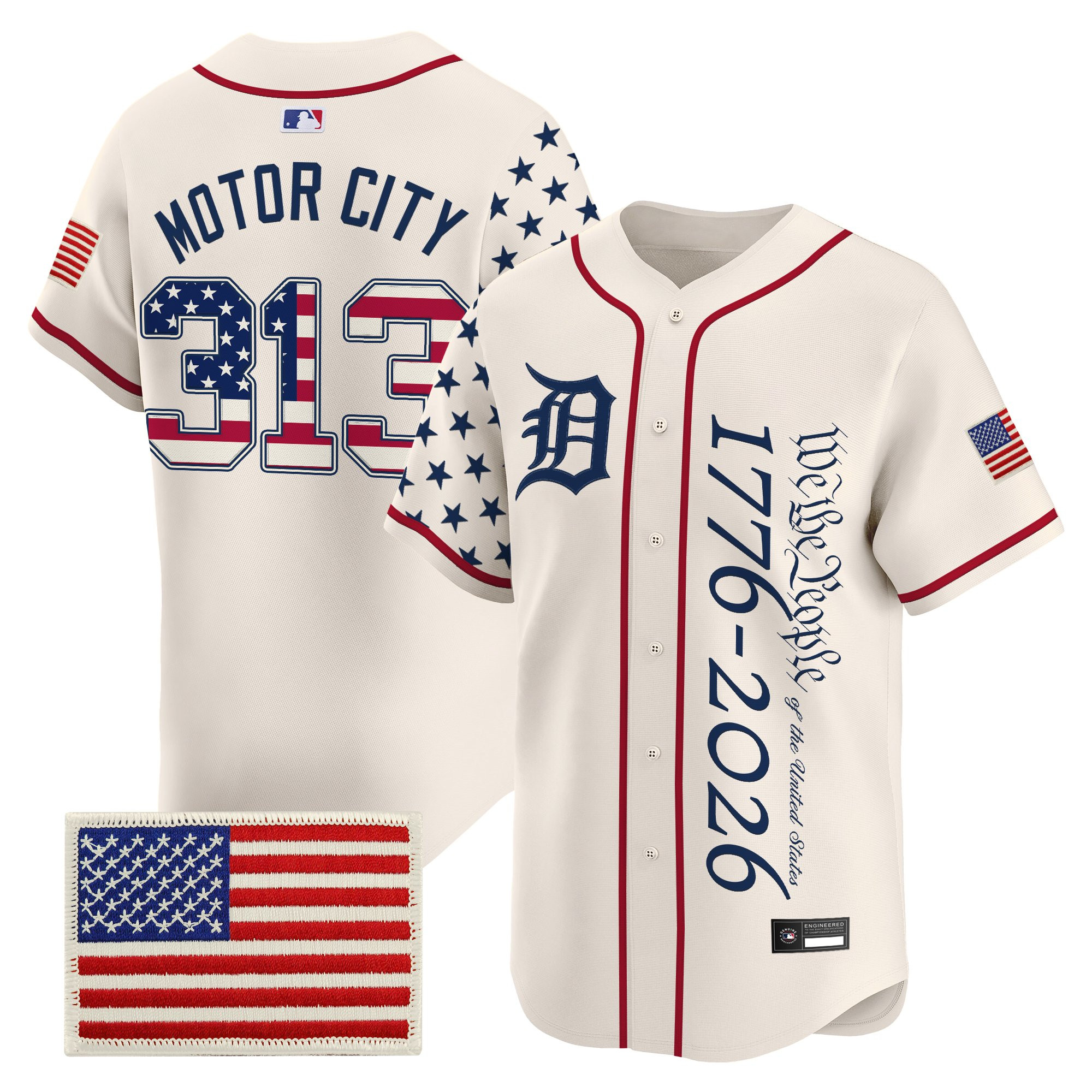 Men's Detroit Tigers "America250 Edition" Vapor Premier Limited Jersey V2 - All Stitched - Image 18