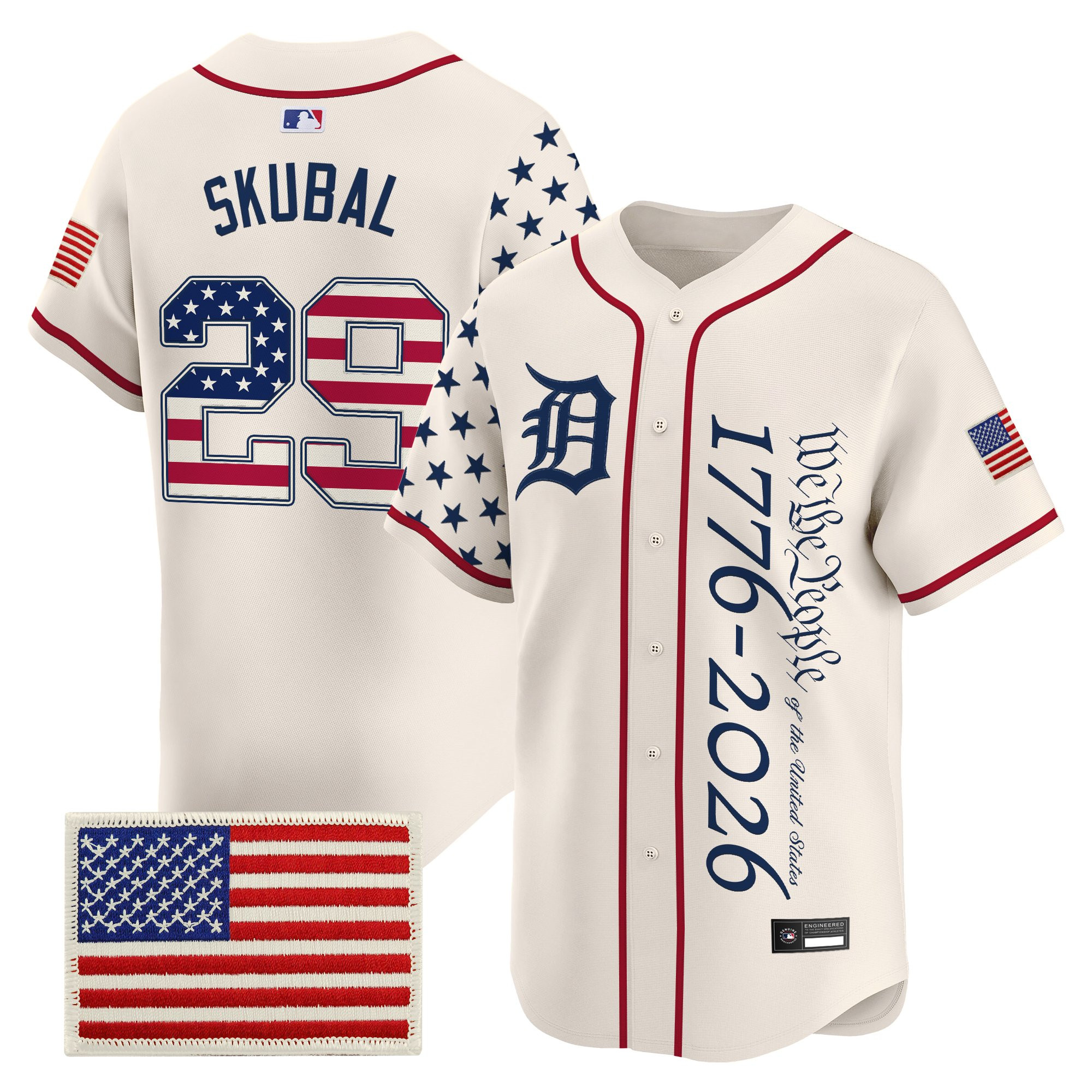 Men's Detroit Tigers "America250 Edition" Vapor Premier Limited Jersey V2 - All Stitched - Image 16