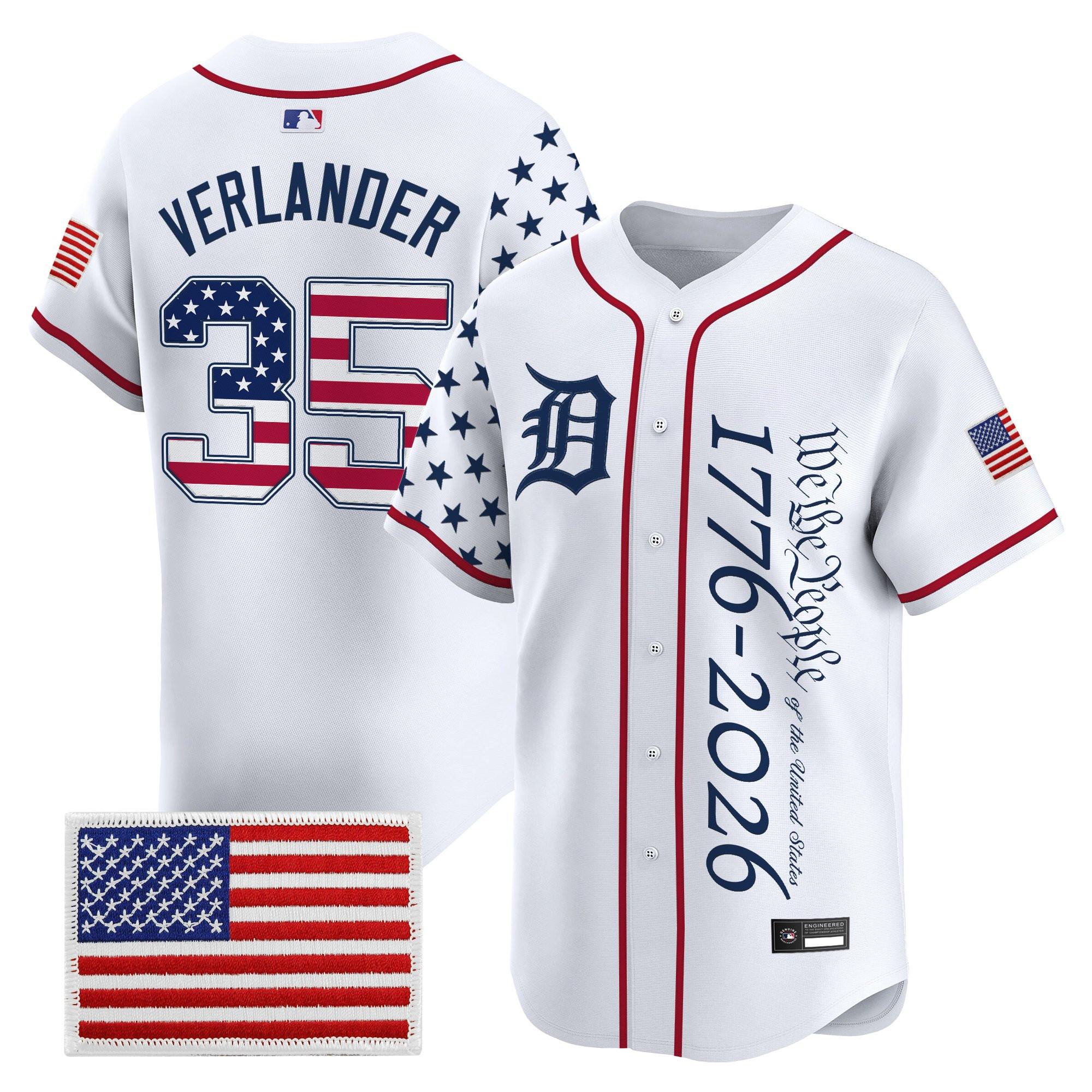 Men's Detroit Tigers "America250 Edition" Vapor Premier Limited Jersey V2 - All Stitched - Image 28