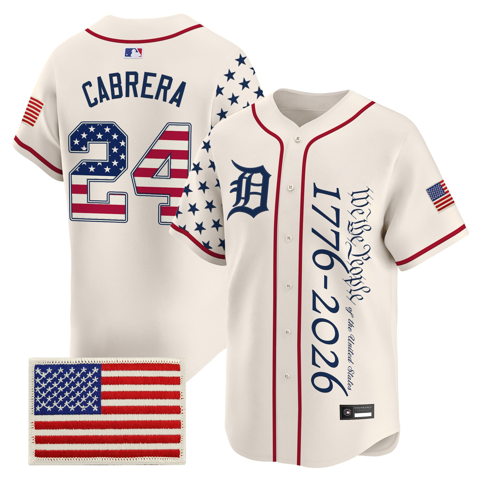 Men's Detroit Tigers "America250 Edition" Vapor Premier Limited Jersey V2 - All Stitched - Image 22