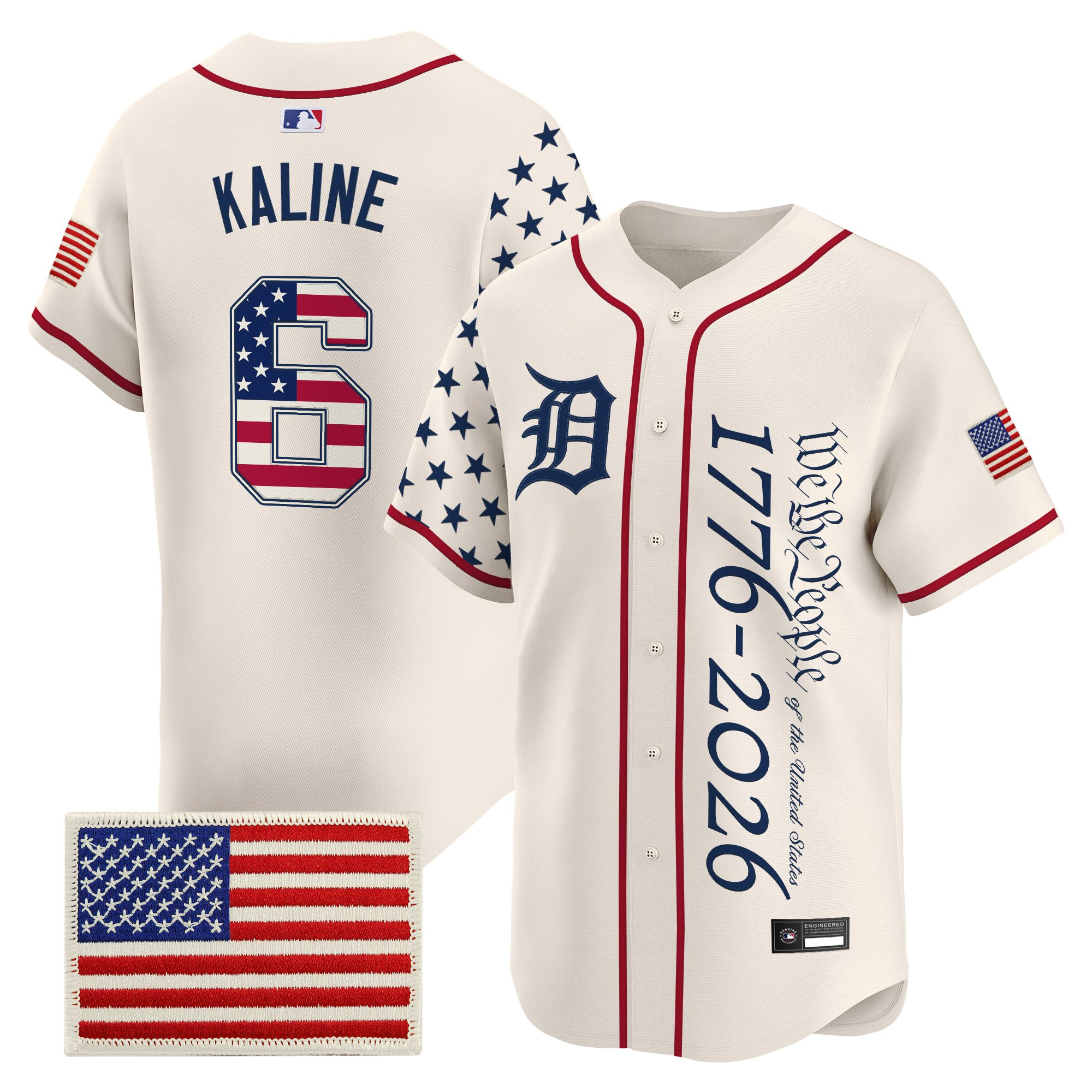 Men's Detroit Tigers "America250 Edition" Vapor Premier Limited Jersey V2 - All Stitched - Image 23
