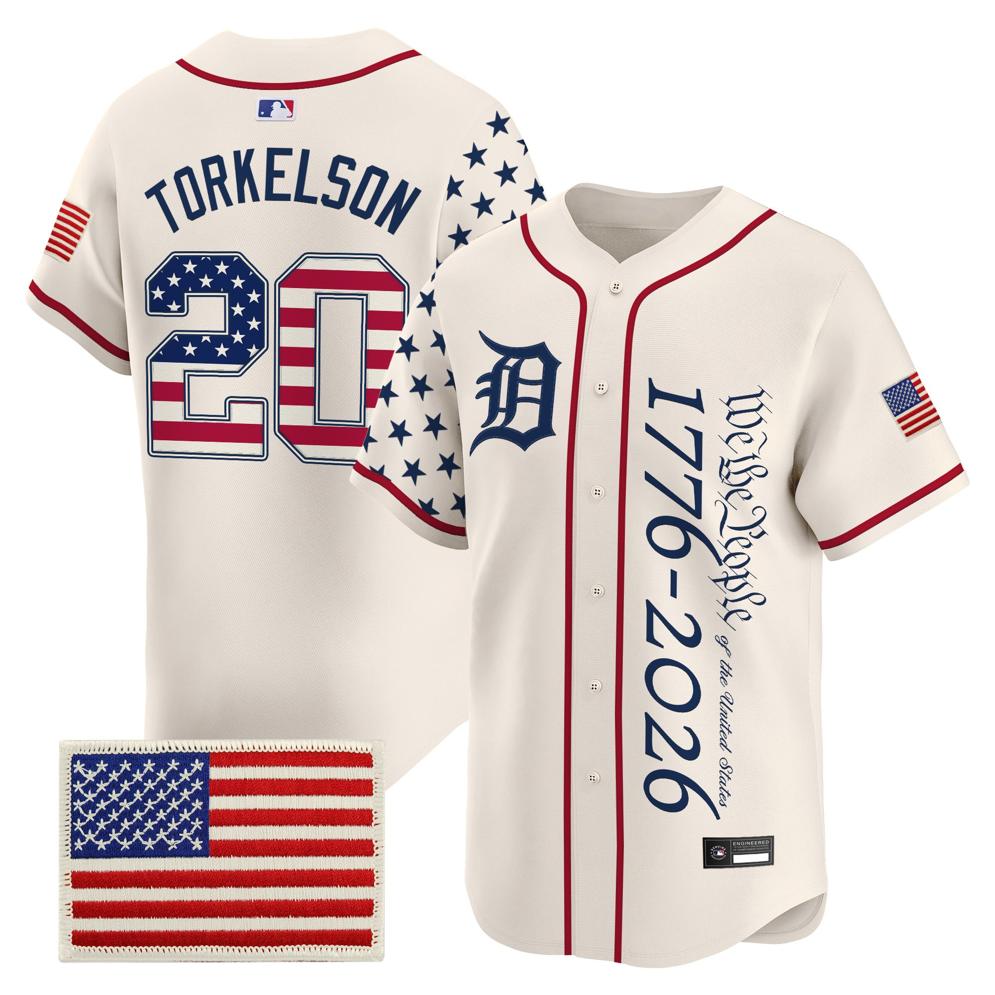Men's Detroit Tigers "America250 Edition" Vapor Premier Limited Jersey V2 - All Stitched - Image 20
