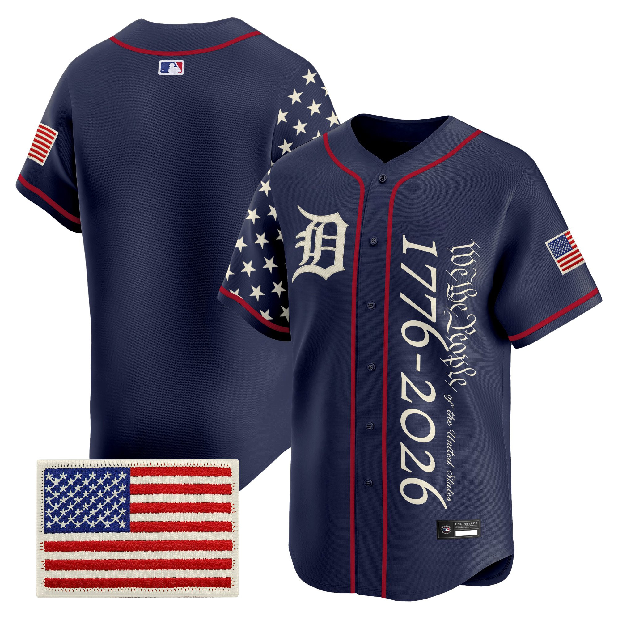 Men's Detroit Tigers "America250 Edition" Vapor Premier Limited Jersey V2 - All Stitched - Image 13
