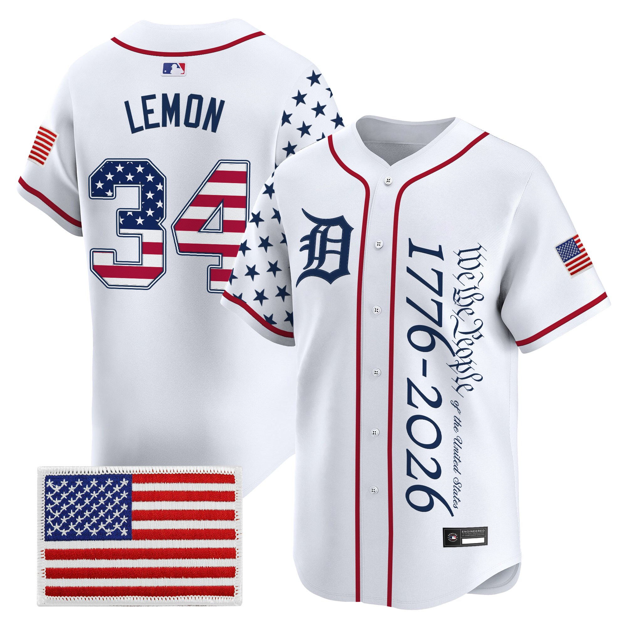Men's Detroit Tigers "America250 Edition" Vapor Premier Limited Jersey V2 - All Stitched - Image 38