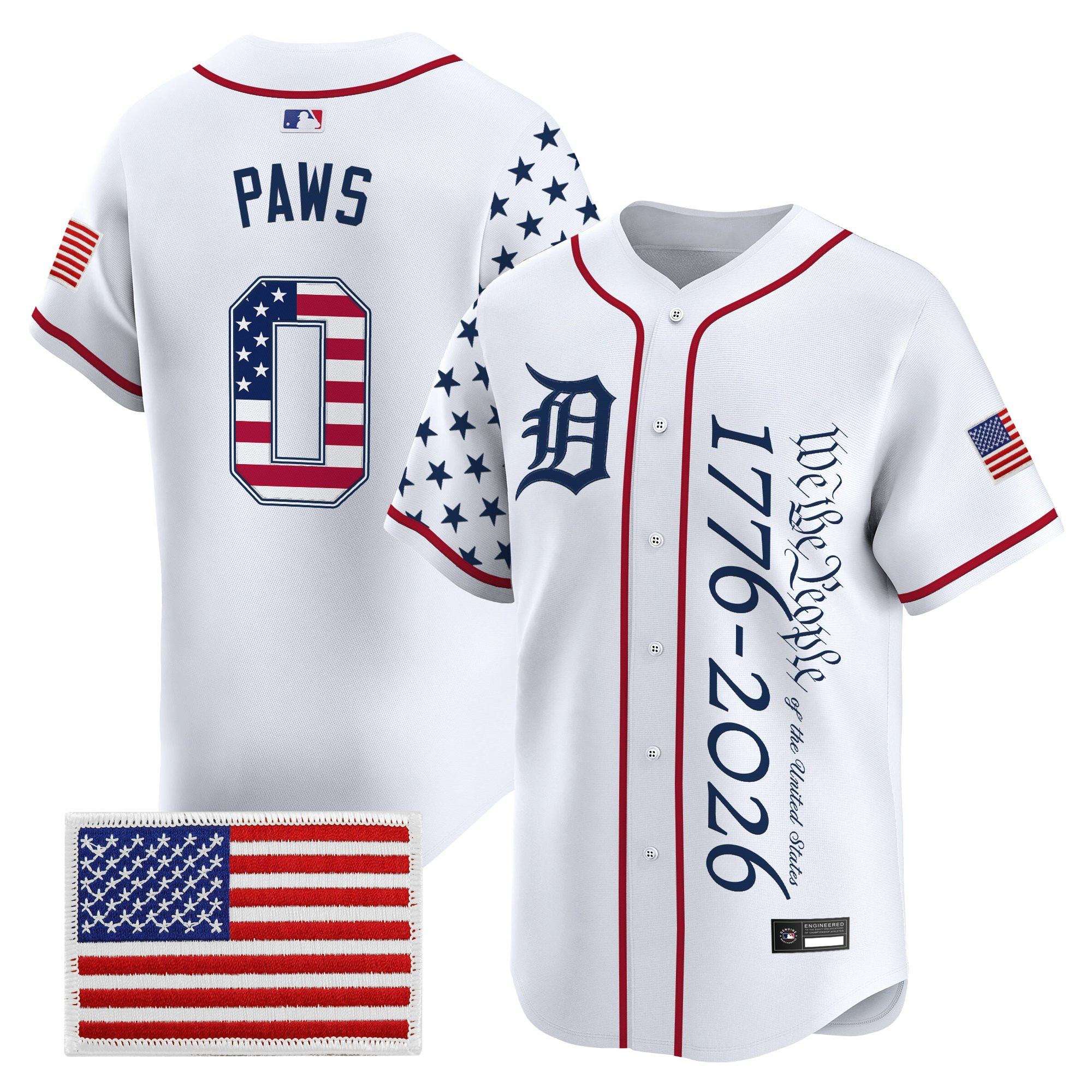 Men's Detroit Tigers "America250 Edition" Vapor Premier Limited Jersey V2 - All Stitched - Image 37