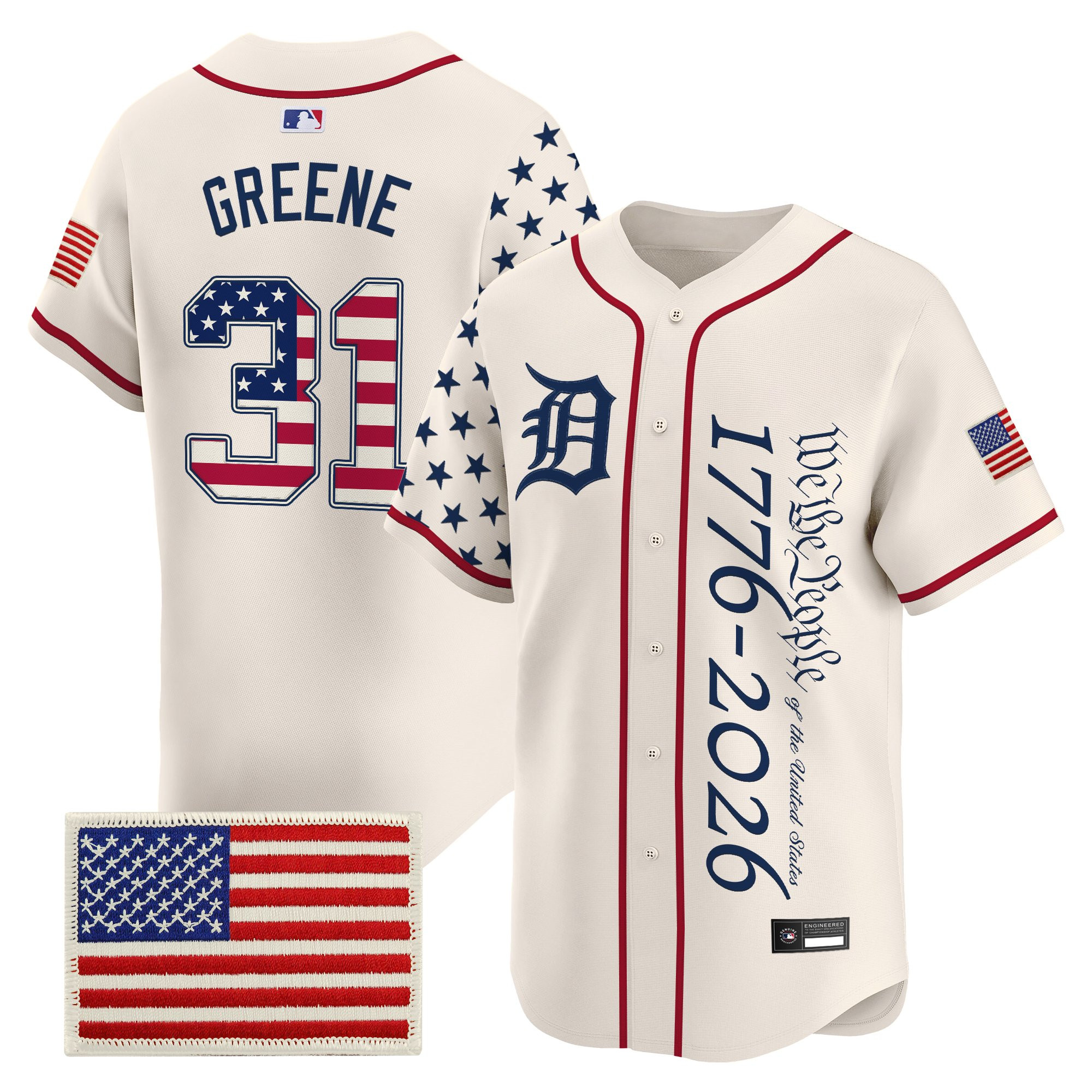 Men's Detroit Tigers "America250 Edition" Vapor Premier Limited Jersey V2 - All Stitched - Image 19