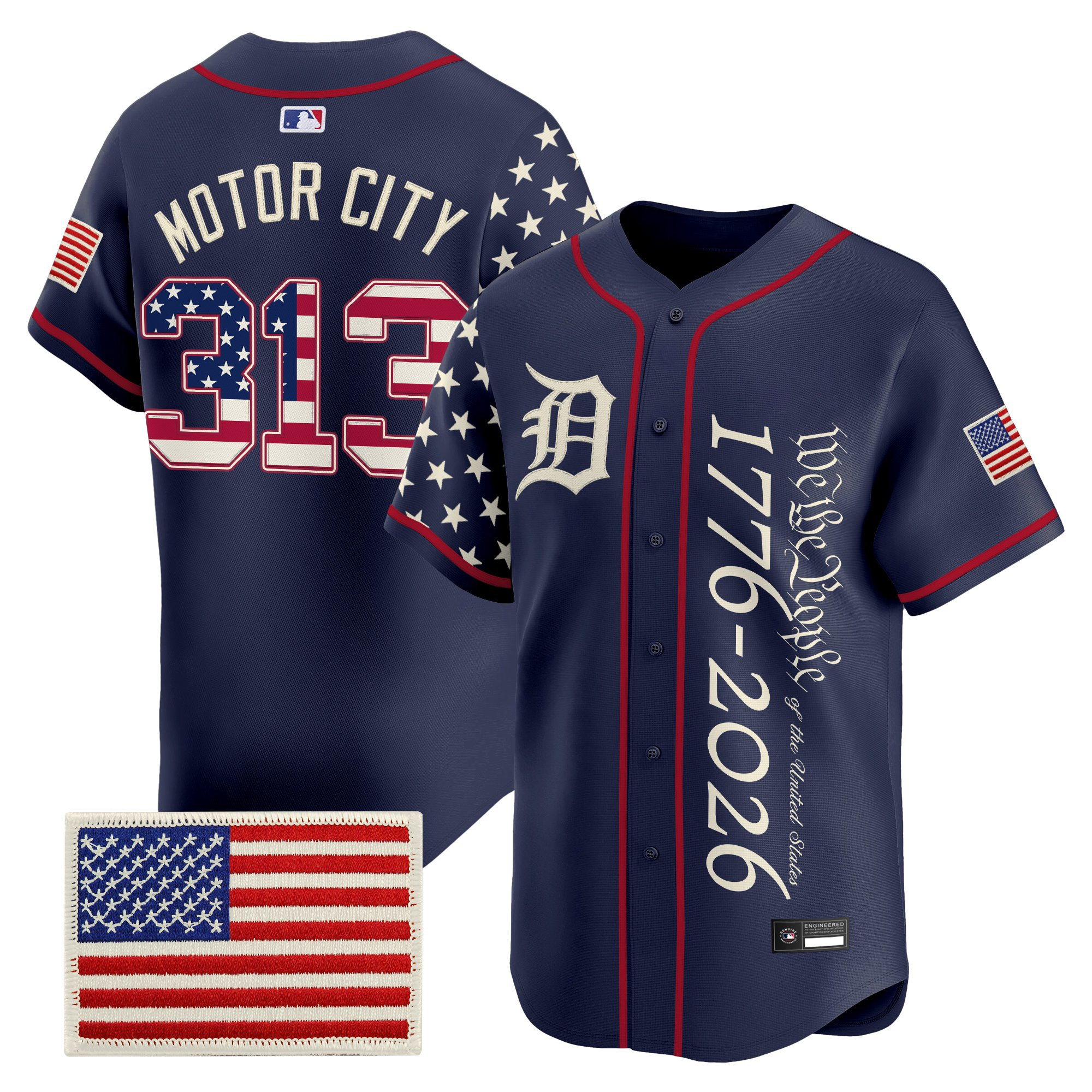 Men's Detroit Tigers "America250 Edition" Vapor Premier Limited Jersey V2 - All Stitched - Image 5