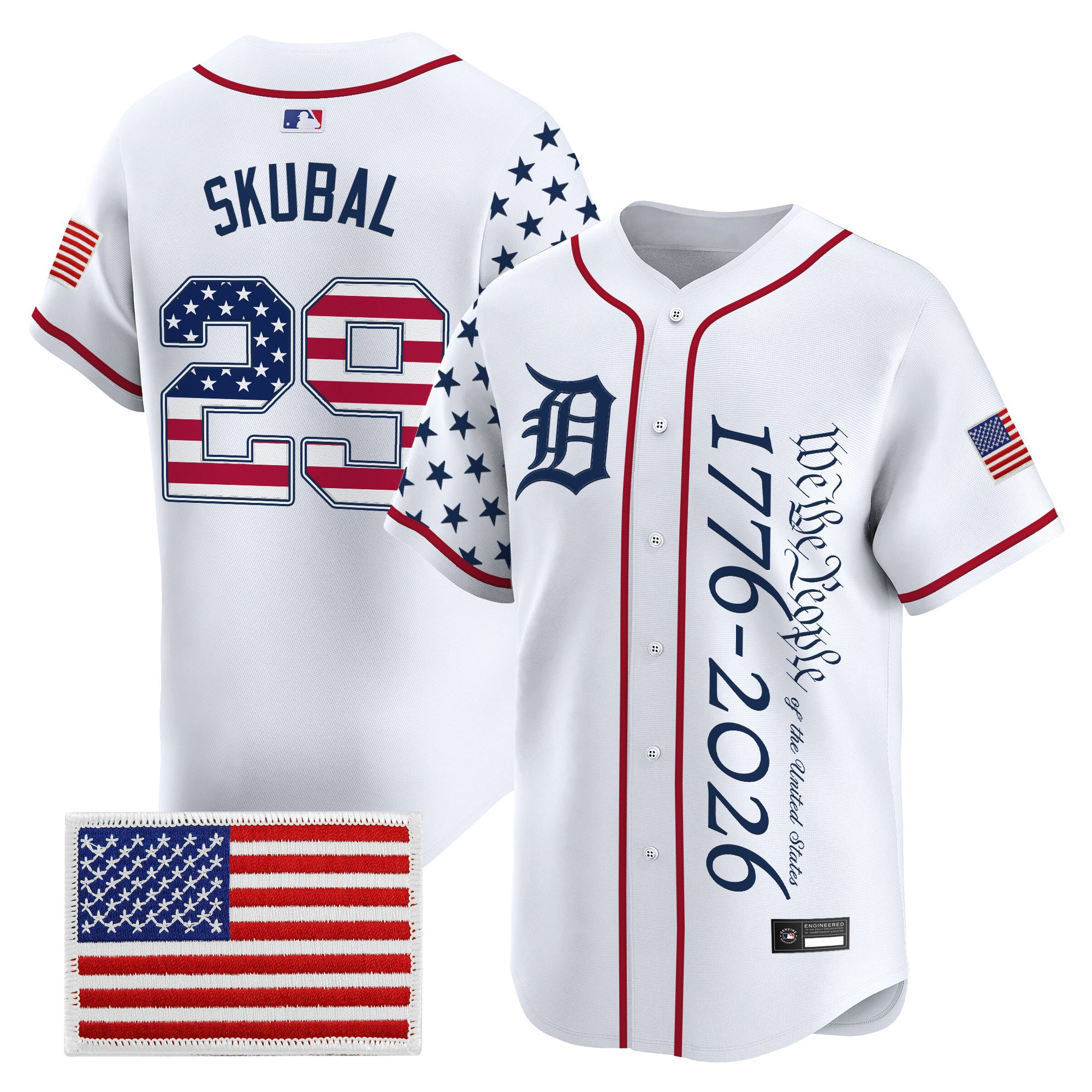 Men's Detroit Tigers "America250 Edition" Vapor Premier Limited Jersey V2 - All Stitched - Image 29