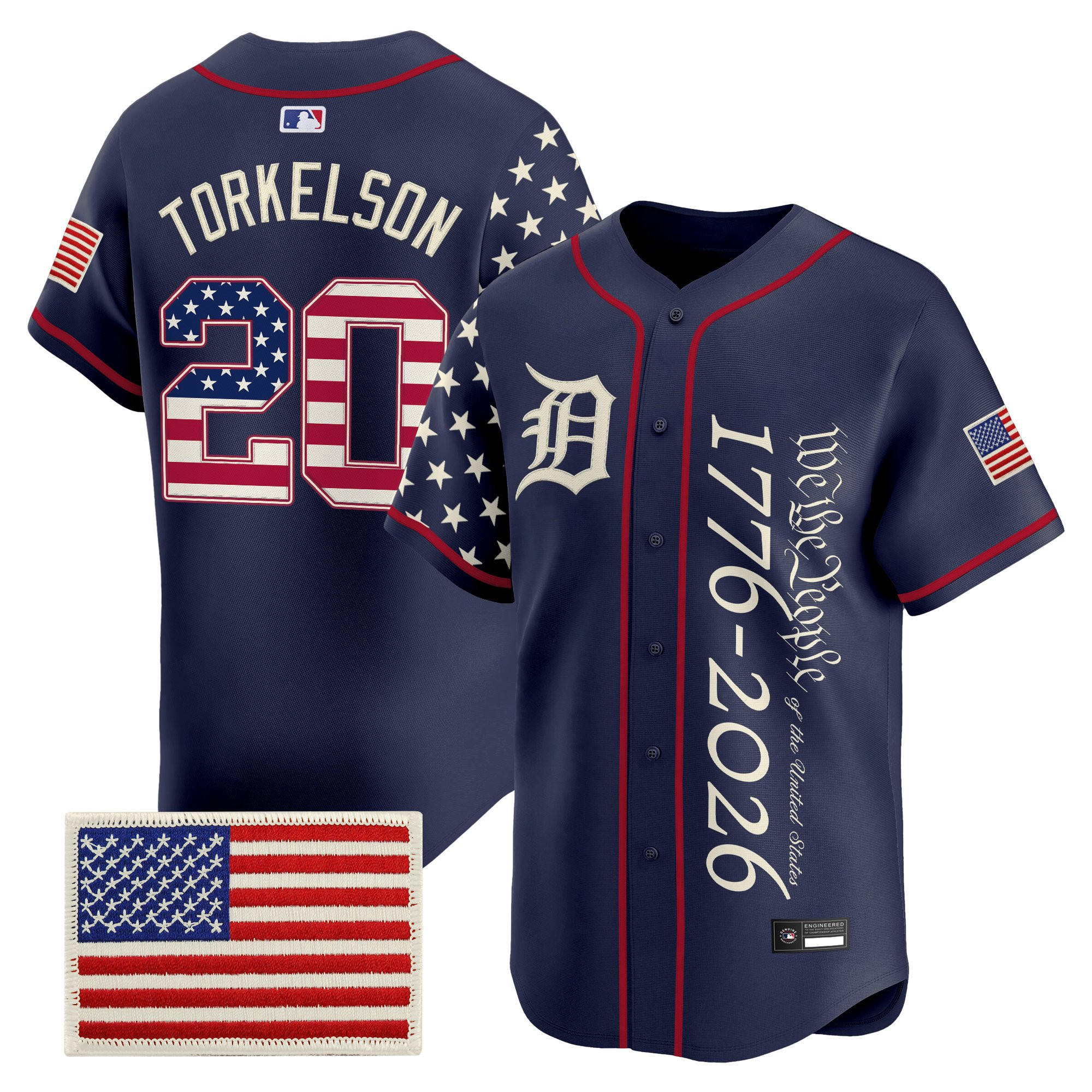 Men's Detroit Tigers "America250 Edition" Vapor Premier Limited Jersey V2 - All Stitched - Image 7