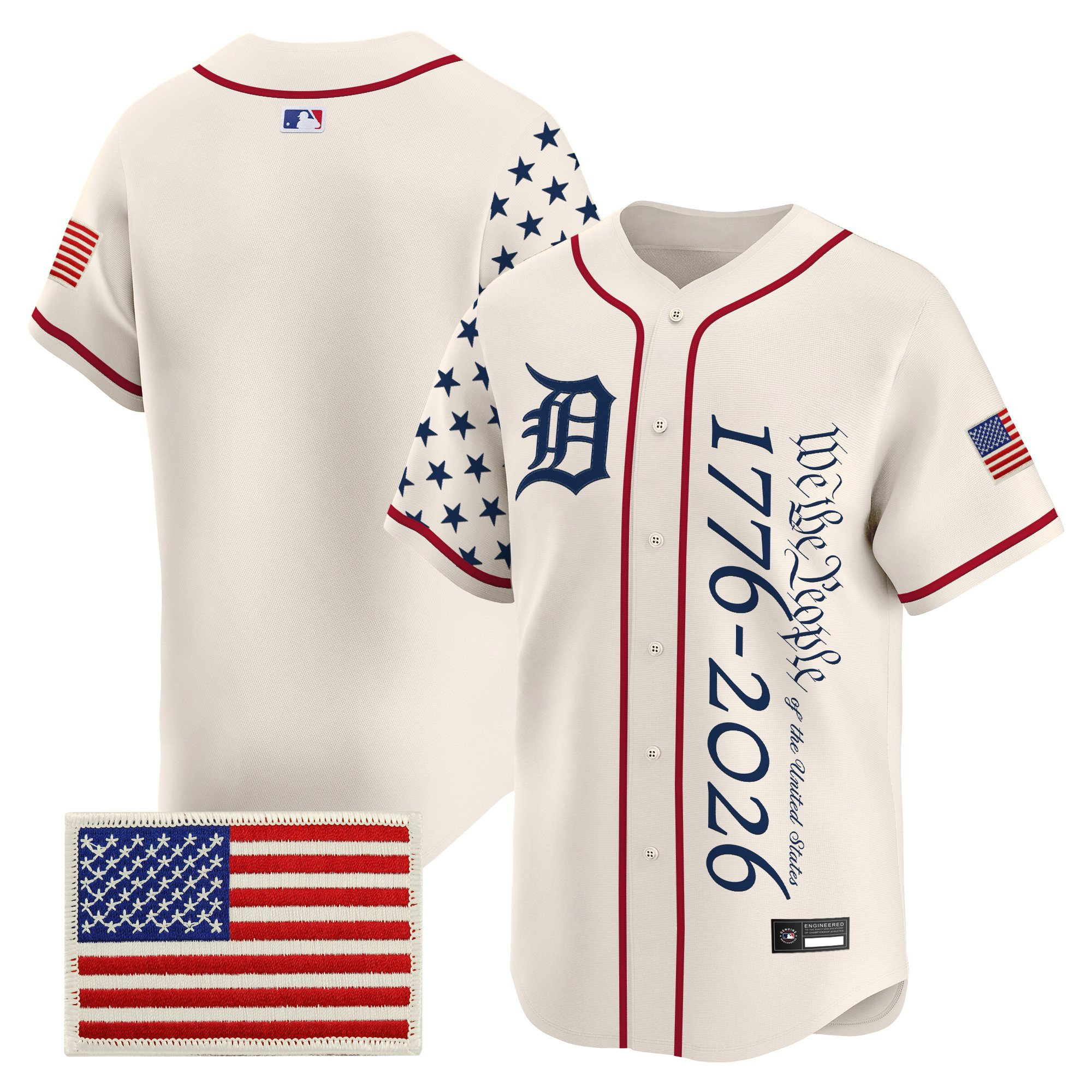 Men's Detroit Tigers "America250 Edition" Vapor Premier Limited Jersey V2 - All Stitched - Image 26