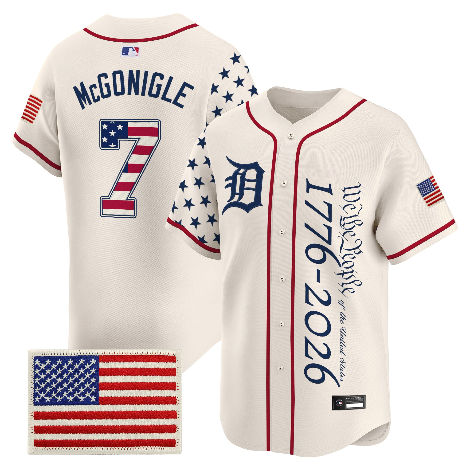 Men's Detroit Tigers "America250 Edition" Vapor Premier Limited Jersey V2 - All Stitched - Image 14