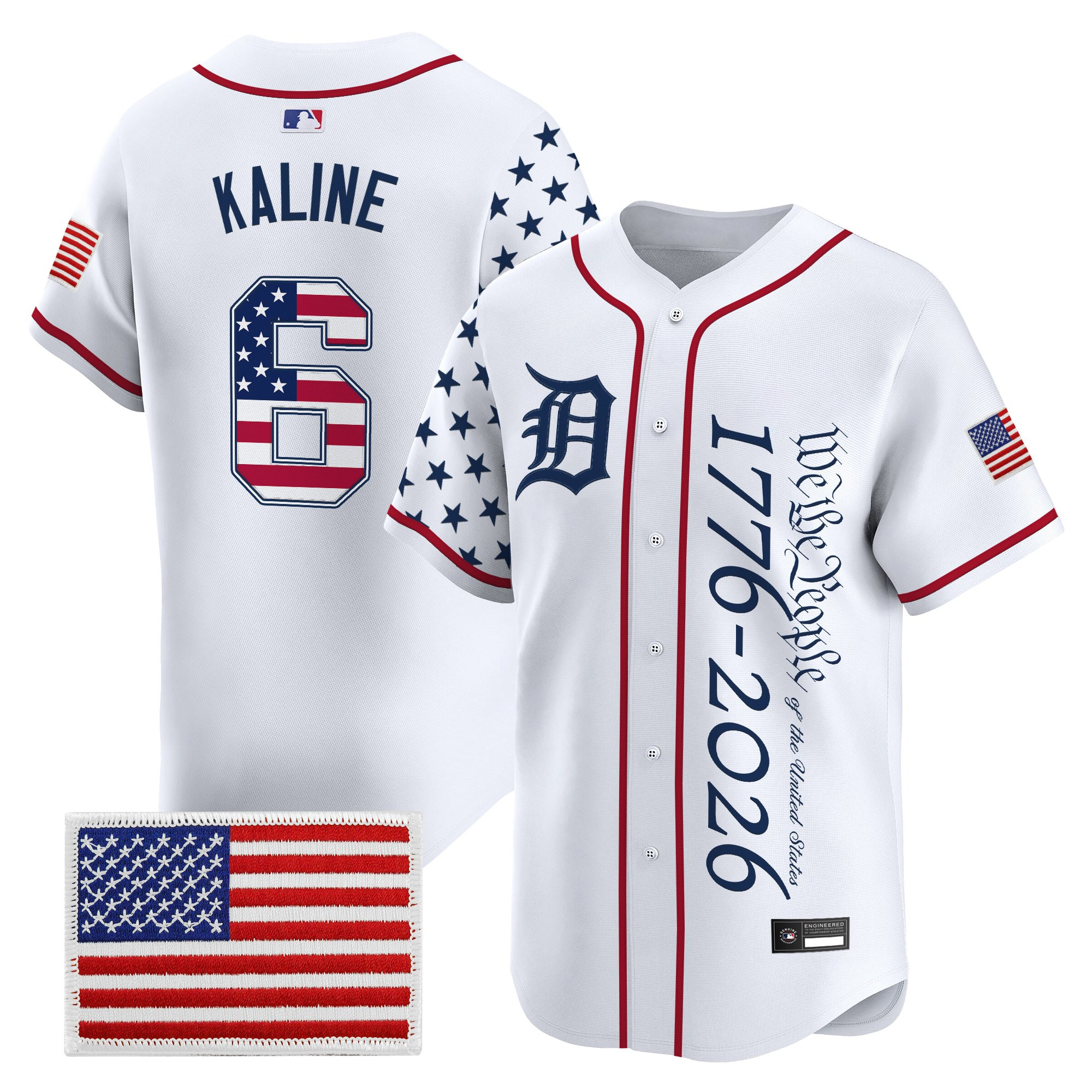 Men's Detroit Tigers "America250 Edition" Vapor Premier Limited Jersey V2 - All Stitched - Image 36