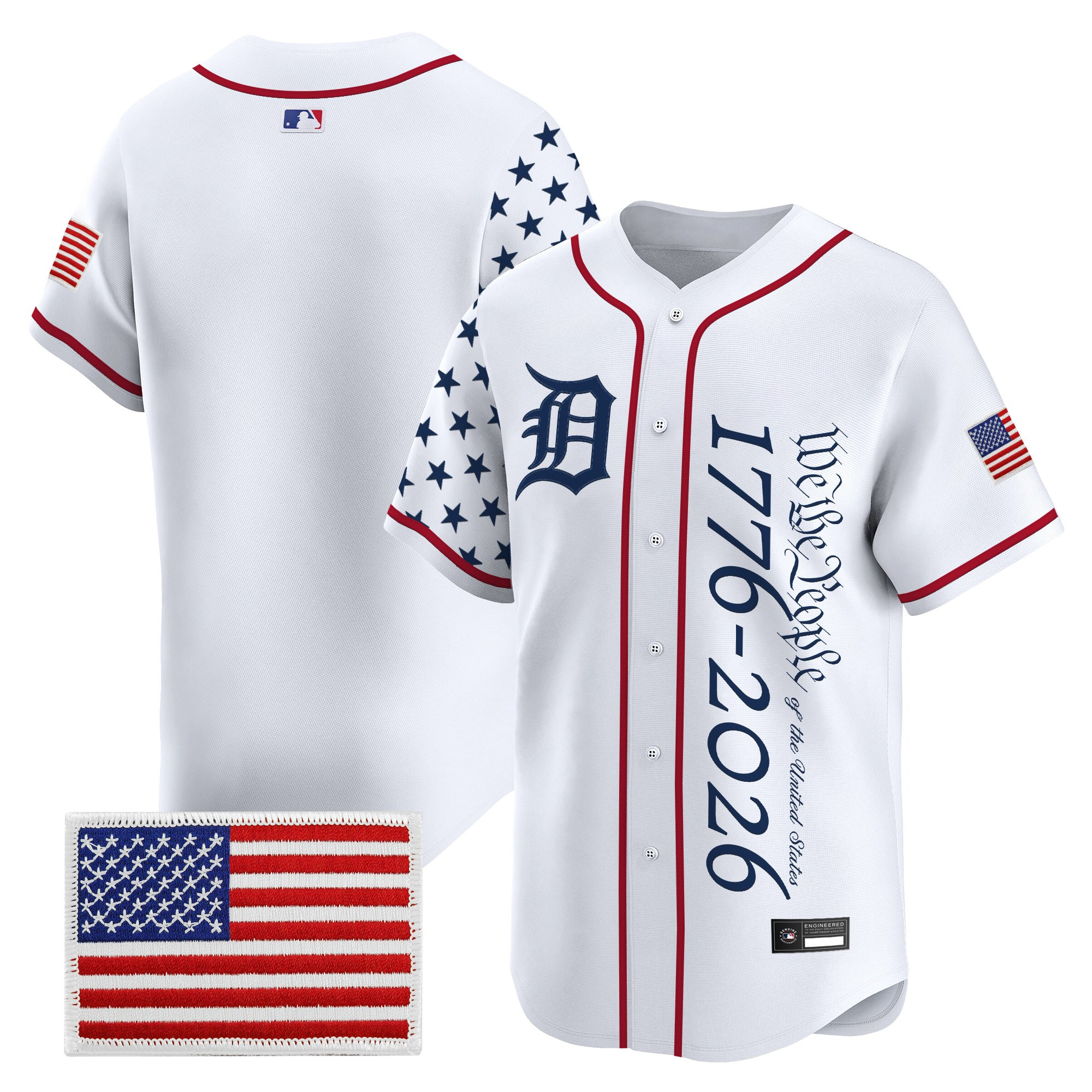 Men's Detroit Tigers "America250 Edition" Vapor Premier Limited Jersey V2 - All Stitched - Image 39