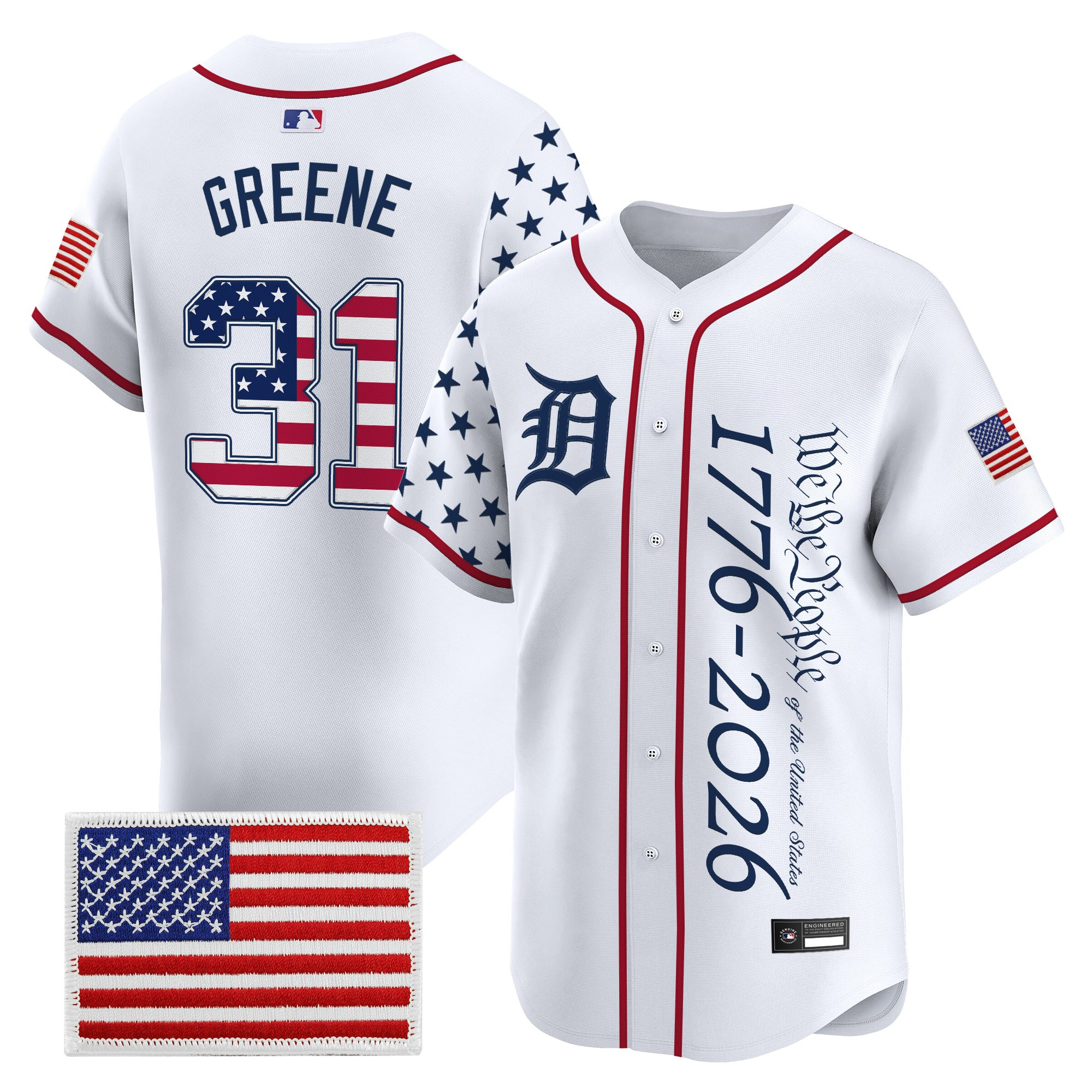 Men's Detroit Tigers "America250 Edition" Vapor Premier Limited Jersey V2 - All Stitched - Image 32