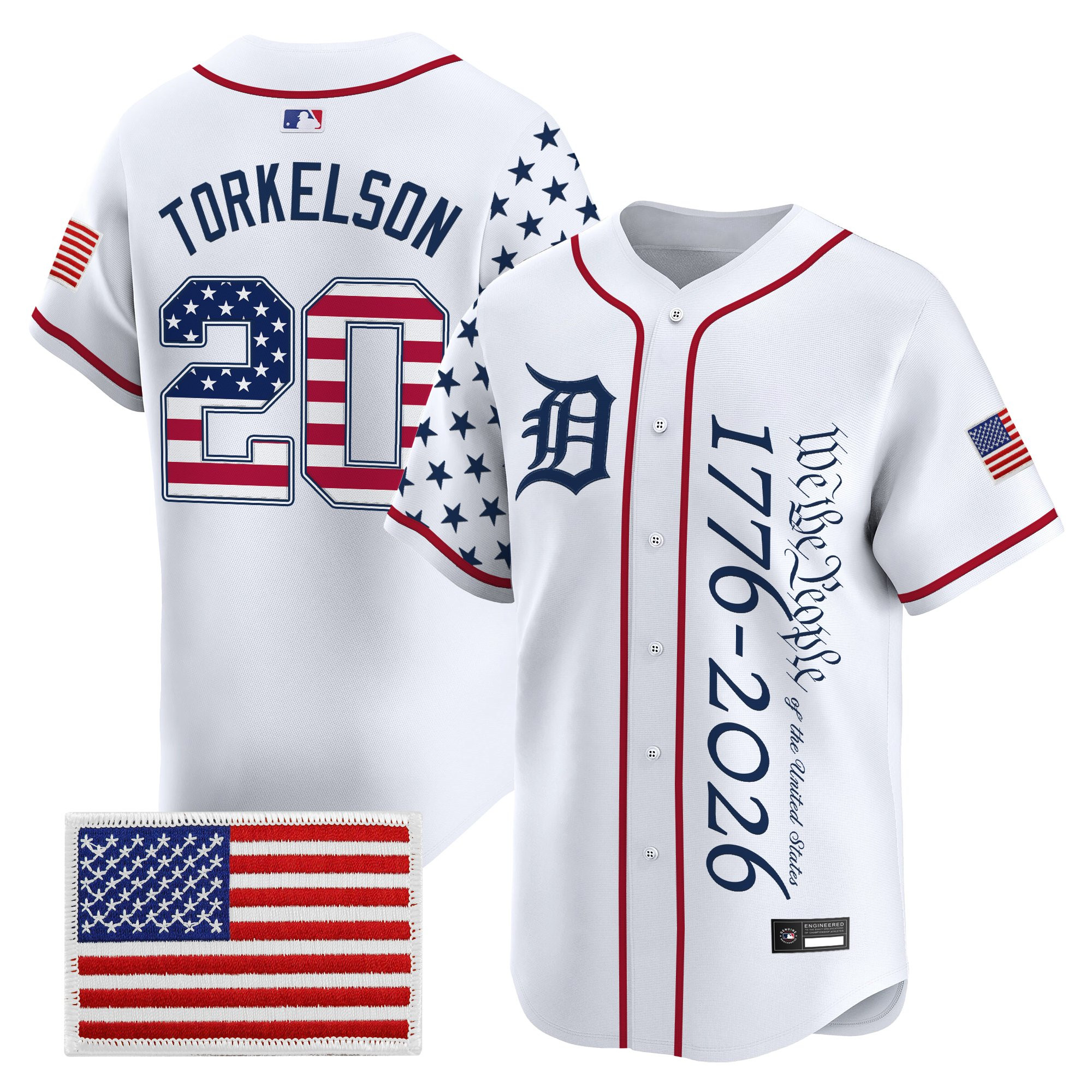 Men's Detroit Tigers "America250 Edition" Vapor Premier Limited Jersey V2 - All Stitched - Image 33