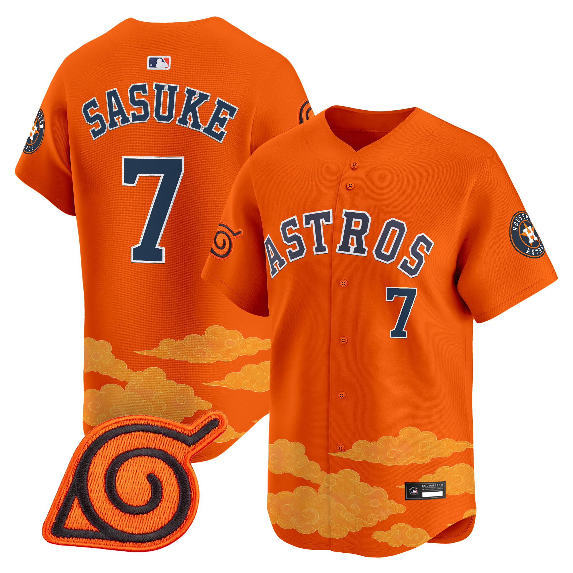 Houston Astros x Naruto Vapor Premier Limited Jersey - Stitched - Image 2