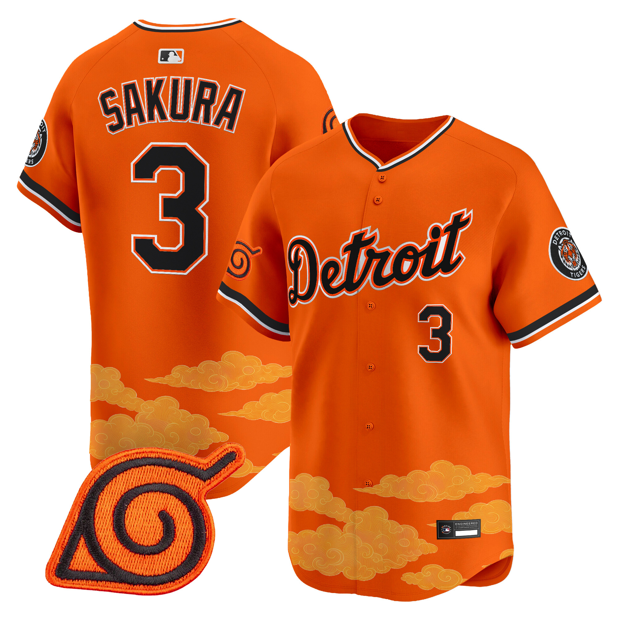 Detroit Tigers x Naruto Vapor Premier Limited Jersey - Stitched - Image 3