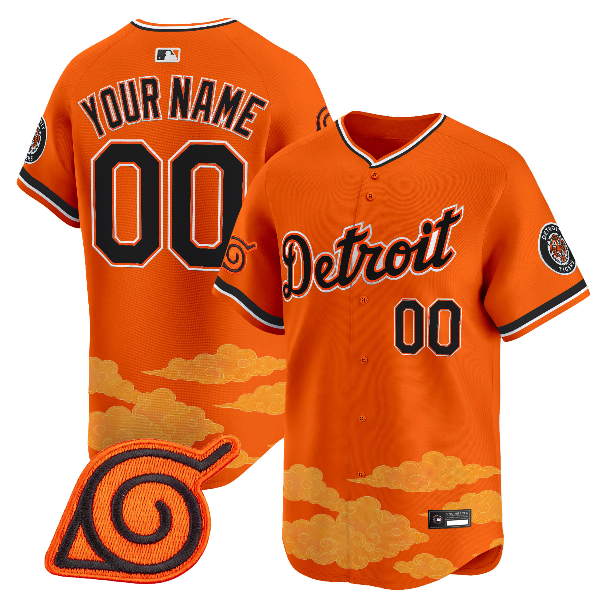 Detroit Tigers x Naruto Vapor Premier Limited Custom Jersey - Stitched