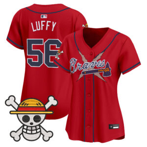 Women's Atlanta Braves x One Piece Vapor Premier Limited Jersey - Stitched