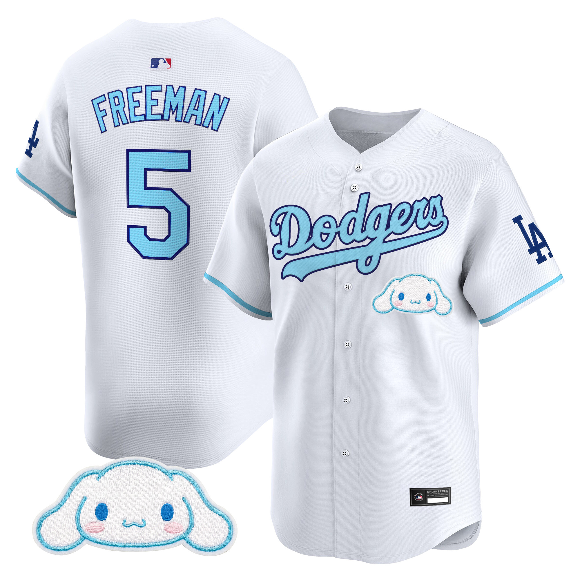 Los Angeles Dodgers x Cinnamoroll Vapor Premier Limited Jersey - All Stitched - Image 6
