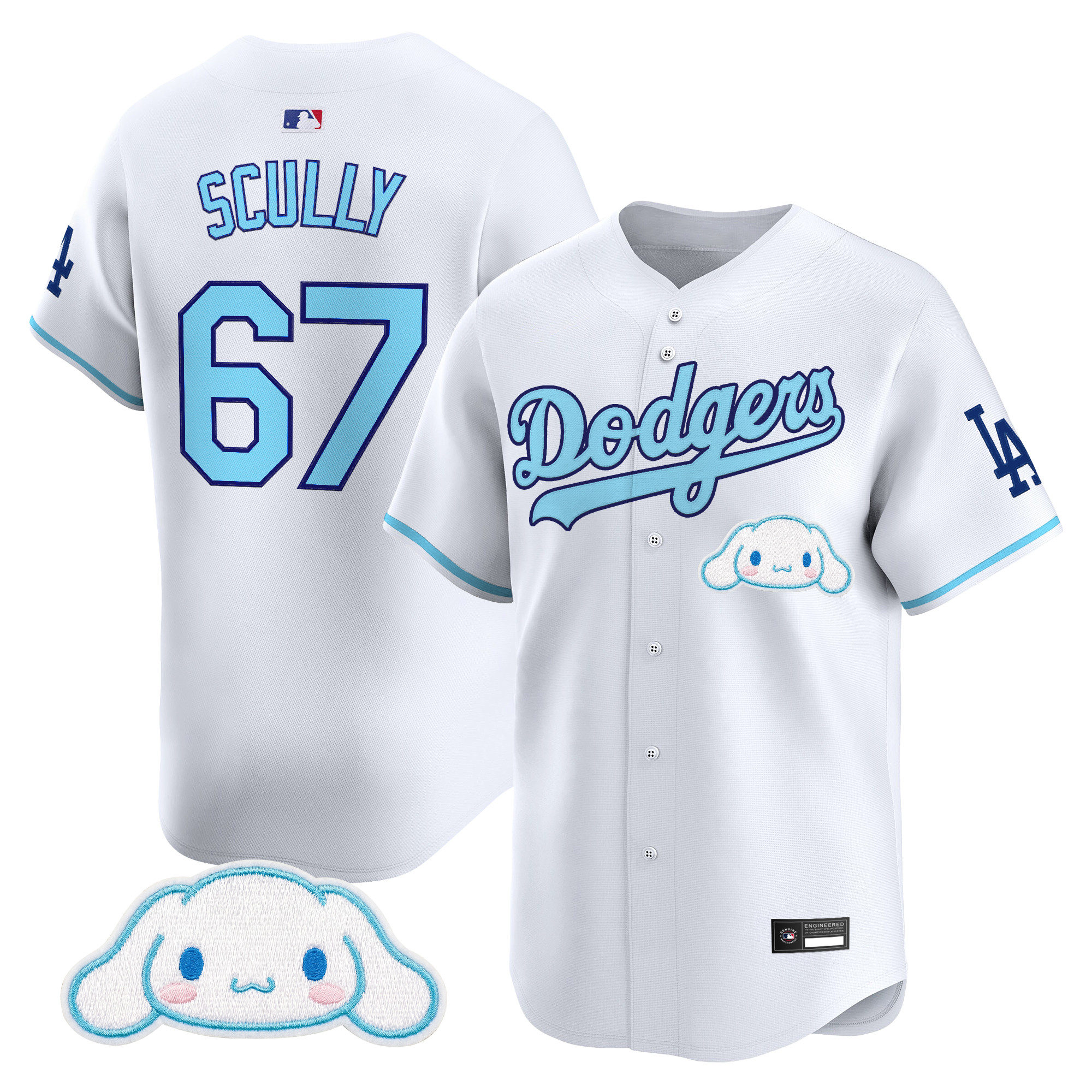 Los Angeles Dodgers x Cinnamoroll Vapor Premier Limited Jersey - All Stitched - Image 9