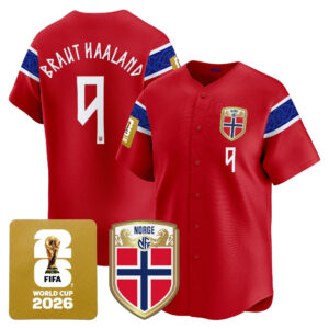 Men's Norway 2026 World Cup Vapor Baseball Jersey - Stitched