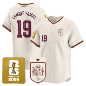 Men's Spain 2026 World Cup Vapor Baseball Jersey - Stitched