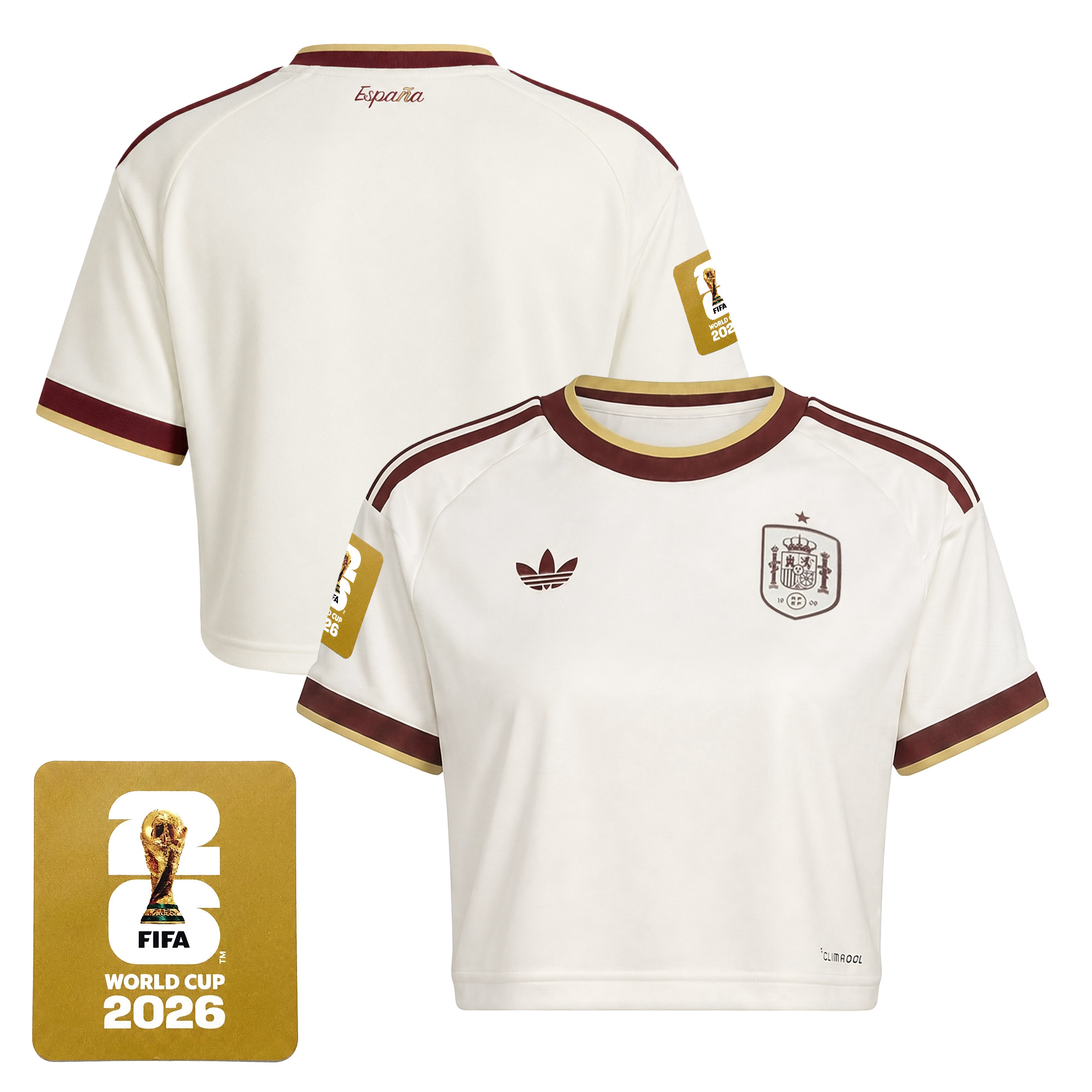 Women's Spain 2026 World Cup Crop Top Jersey - Image 8