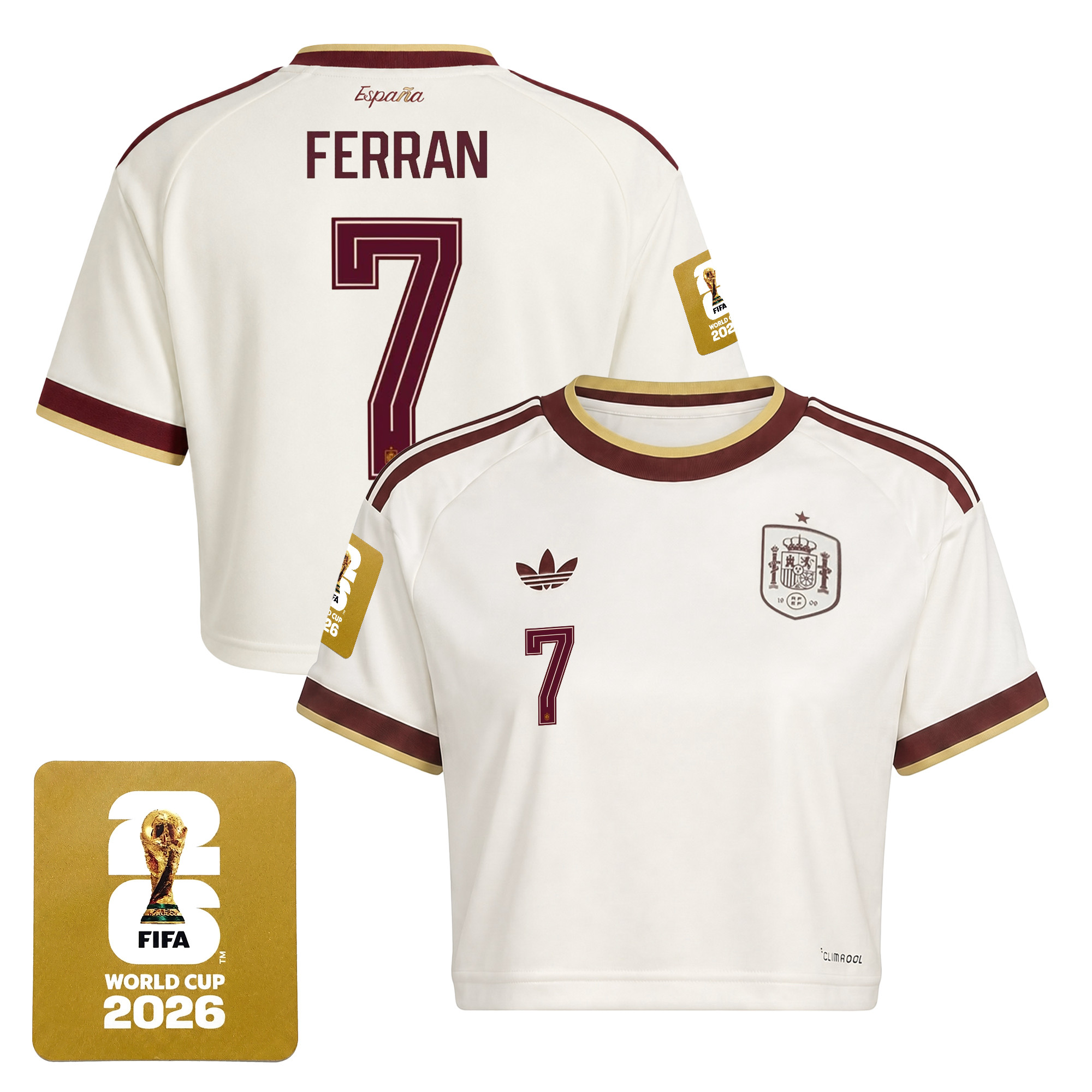 Women's Spain 2026 World Cup Crop Top Jersey - Image 6