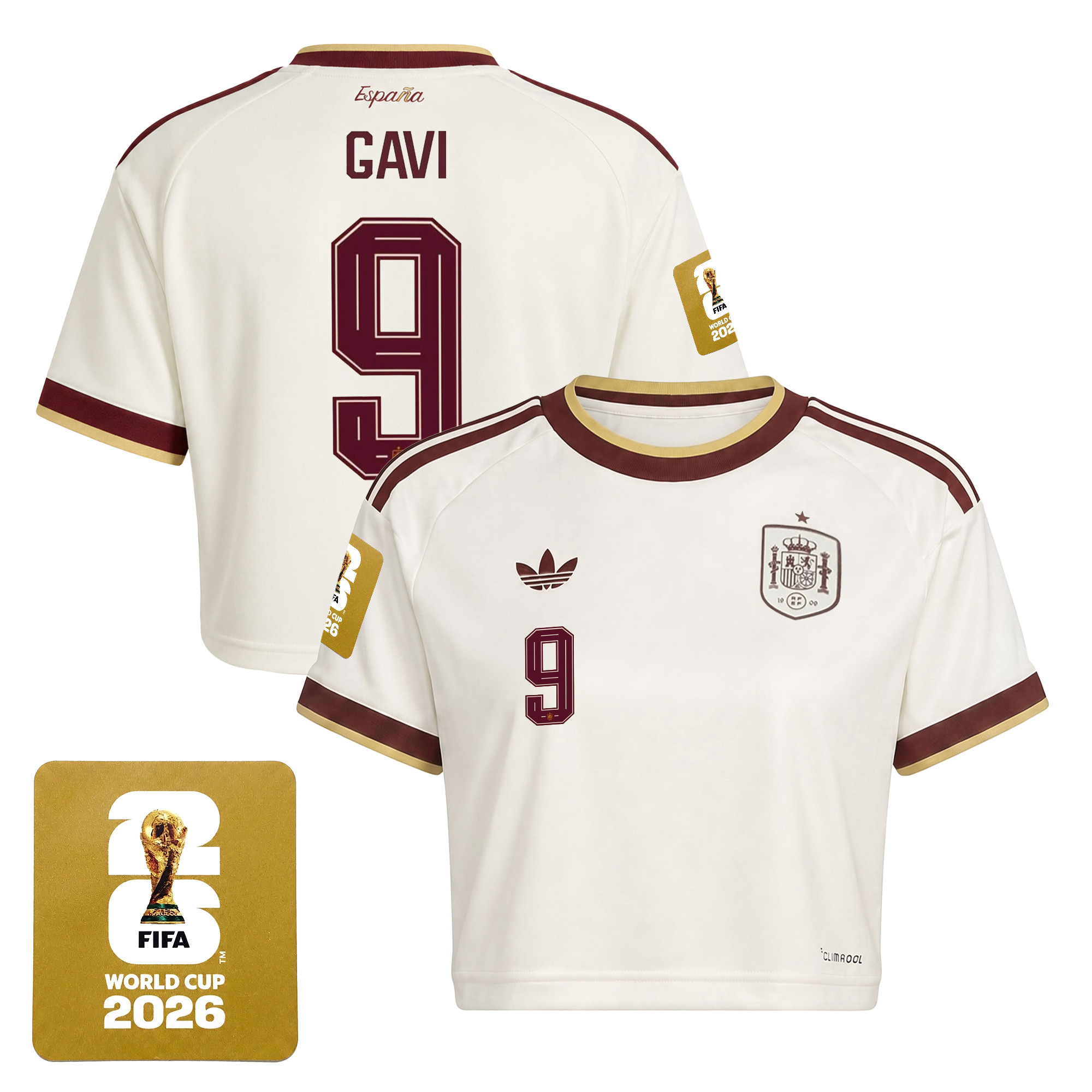 Women's Spain 2026 World Cup Crop Top Jersey - Image 5