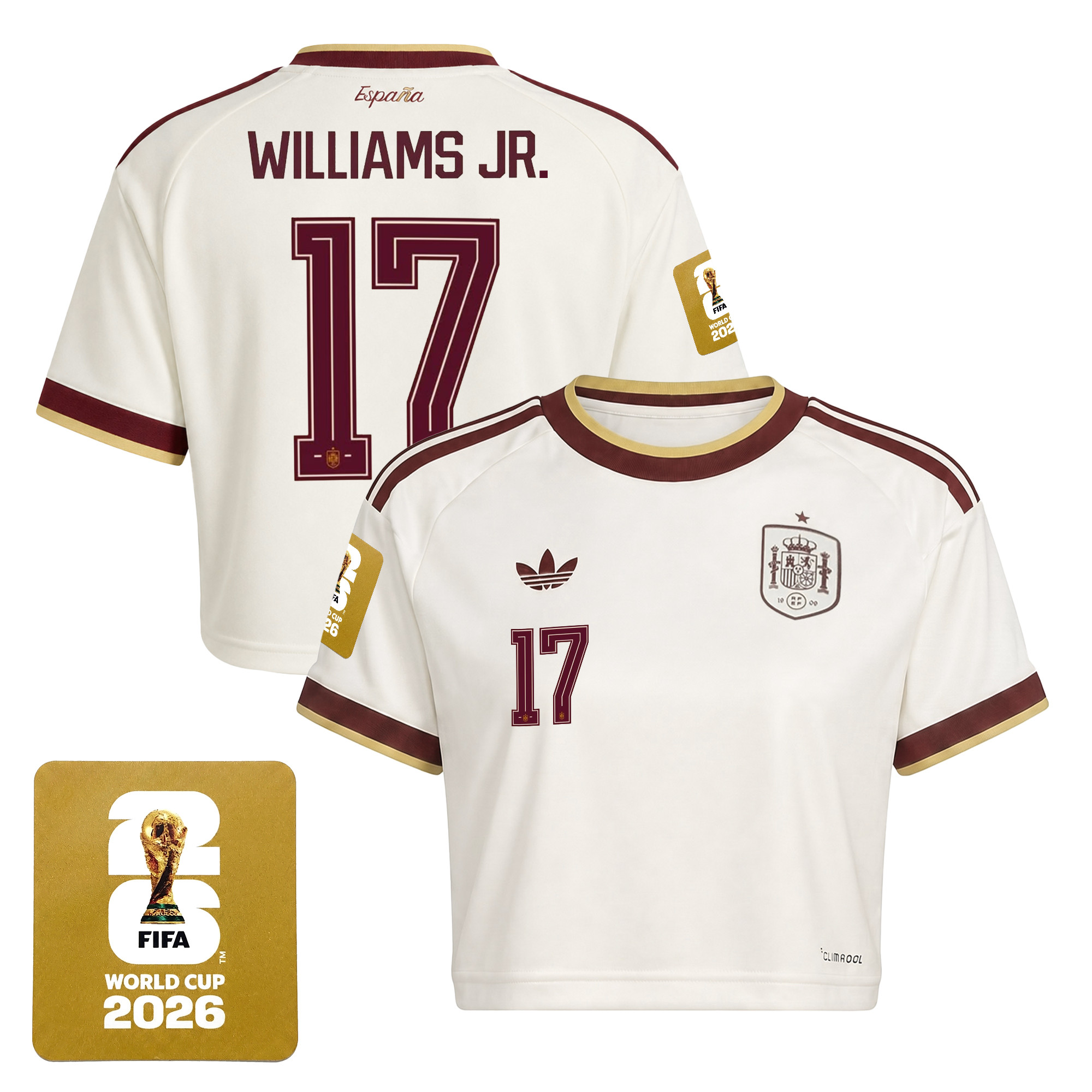Women's Spain 2026 World Cup Crop Top Jersey - Image 4