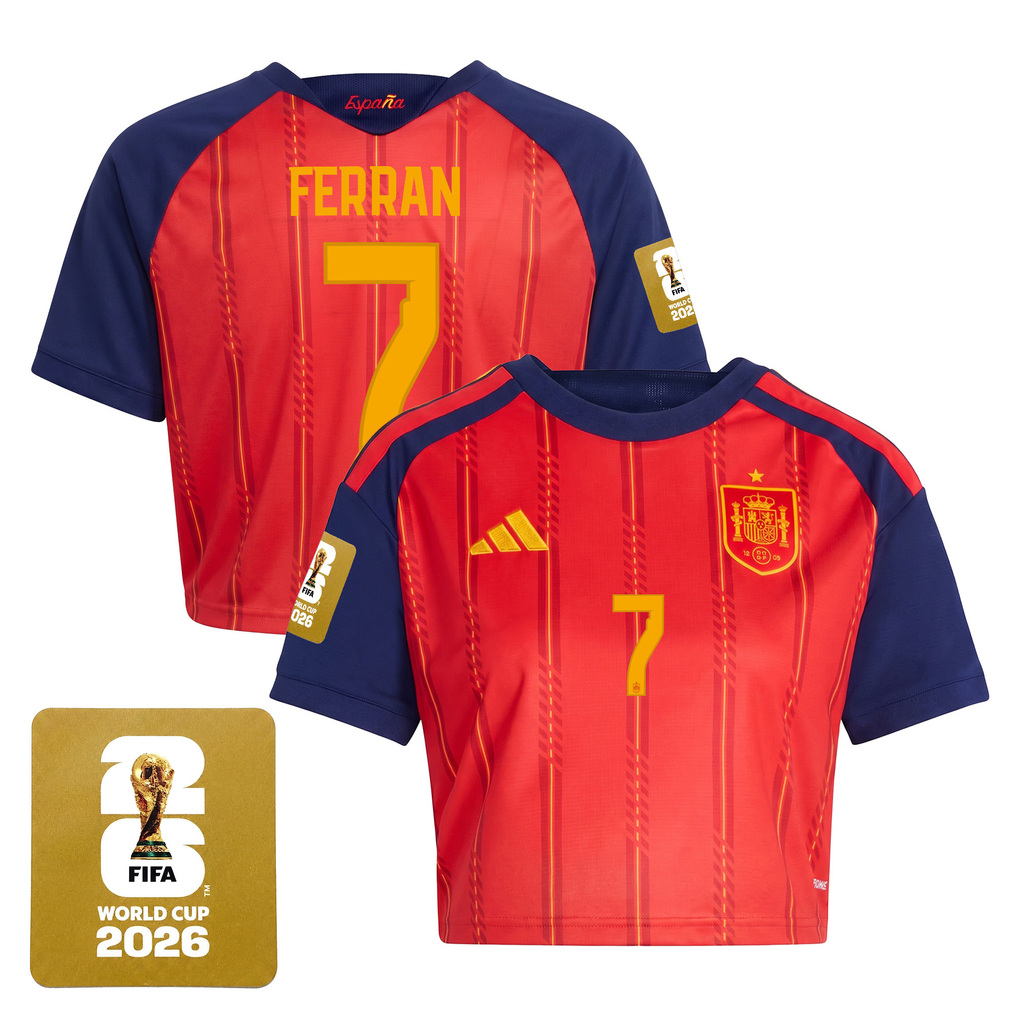 Women's Spain 2026 World Cup Crop Top Jersey - Image 14